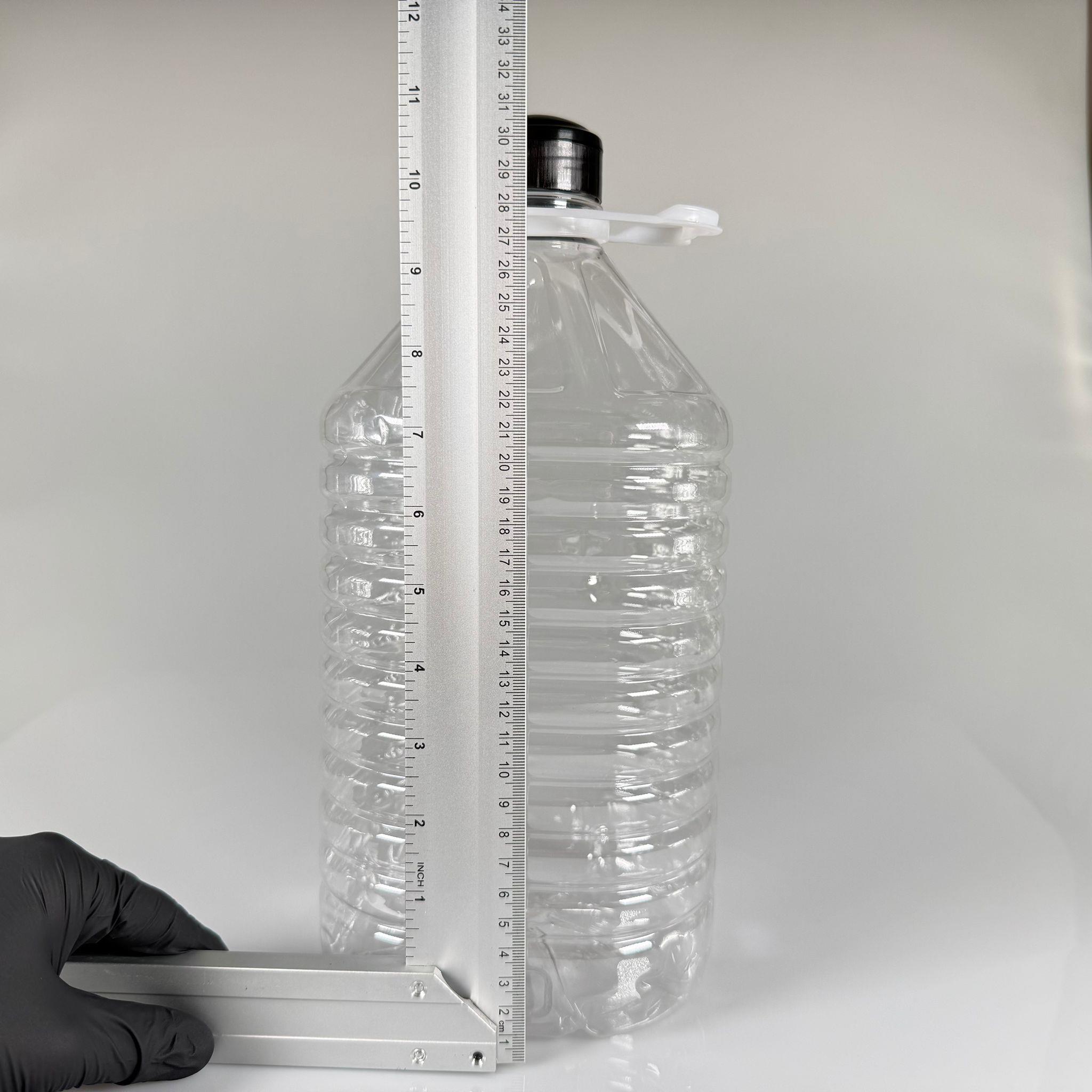 5 LT KÖŞELİ BOŞ DETERJAN PETİ - SİYAH AKITICILI FLİPTOP KAPAKLI BEYAZ KULPLU - 5000 CC PET ŞİŞE