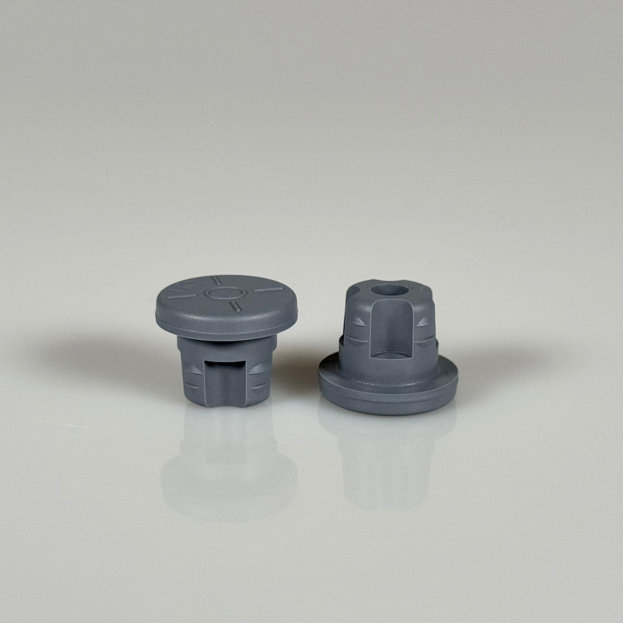 PENİSİLİN FLAKON KAUÇUK TAPA - BUTIL TAPA - UZUN GRİ (20 AĞIZ FLAKON ŞİŞELERE UYAR)