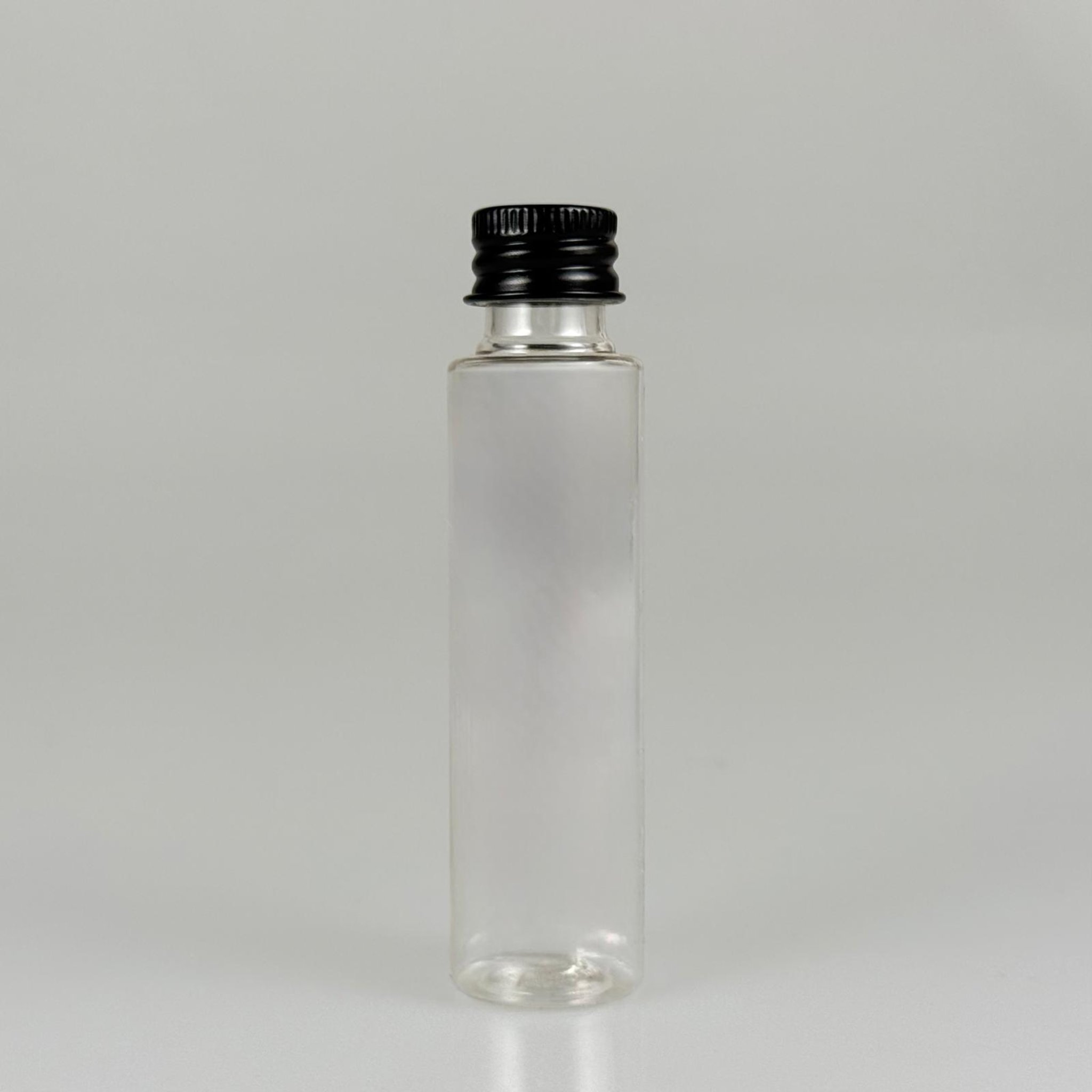 35 CC PET ŞİŞE - KÖPÜK CONTALI SİYAH ALÜMİNYUM METAL KAPAKLI TAKIM - 35 ML ŞEFFAF PET ŞİŞE