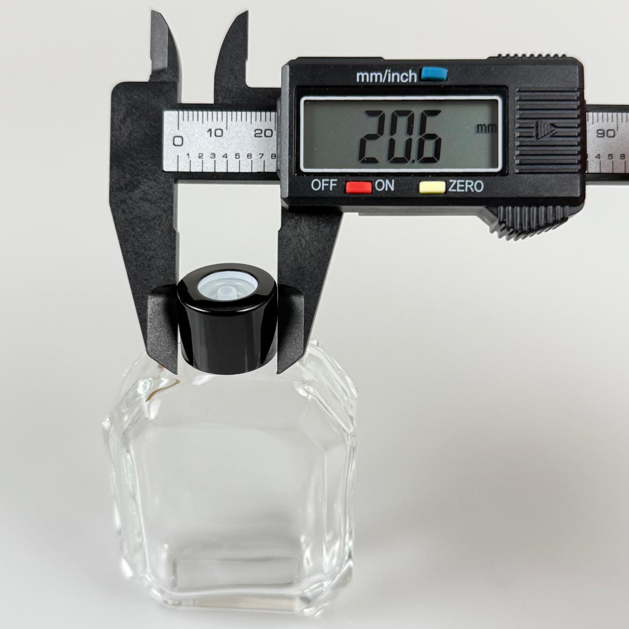 KAZABLANKA MODEL CAM KOLONYA ŞİŞESİ + METAL SİYAH KAPAK + TIPA - 50 ML - HEDİYELİK KOLONYA ŞİŞELERİ