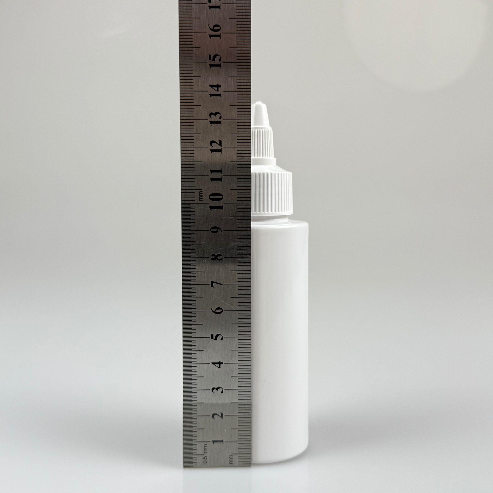 YAĞ, SOS, ACI SOS, SİRKE, SRIRACHA, MÜREKKEP, TUTKAL AKITICI VB BOŞ ŞİŞELERİ - BEYAZ SİVRİ TWİST AKITICI KAPAK + 100 ML KÜT BEYAZ SERT PET PLASTİK ŞİŞE TAKIM