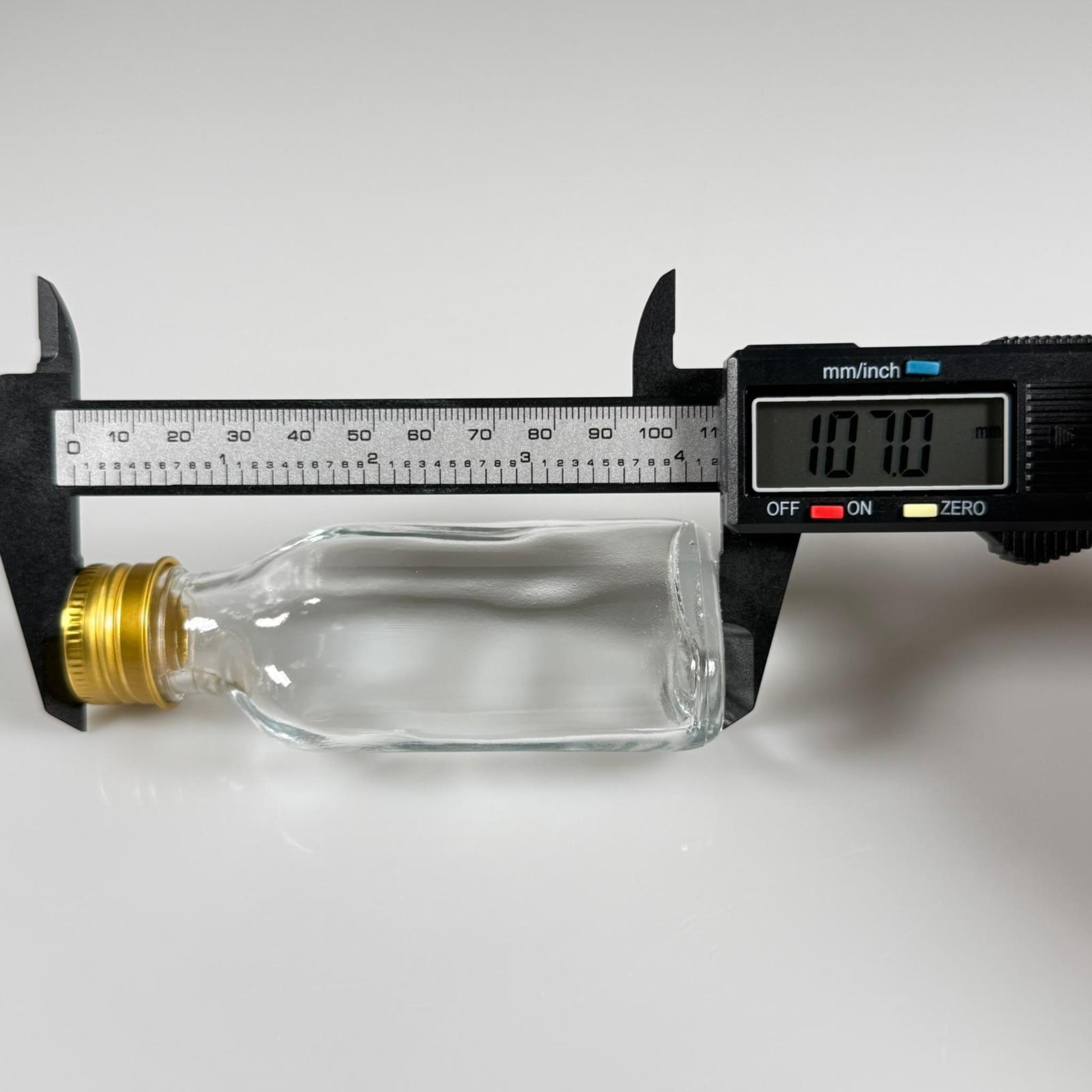 50 CC YASSI CAM ŞİŞE - GOLD METAL ALÜMİNYUM KAPAKLI - 50 ML CAM ŞİŞE - SOĞUK KAHVE İÇİN COLD BREW ŞİŞESİ