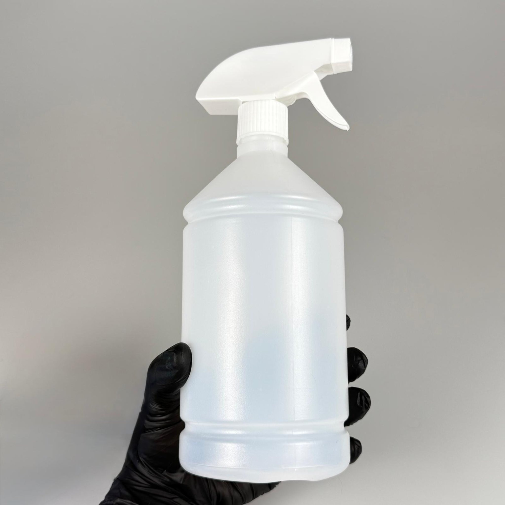 1000 CC TİNER ŞİŞESİ - BEYAZ  TRİGER TETİK SPREYLİ - 1000 ML KİMYASALA DAYANIKLI PLASTİK ŞİŞE - 1 LT POLİETİLEN ŞİŞE - KISA