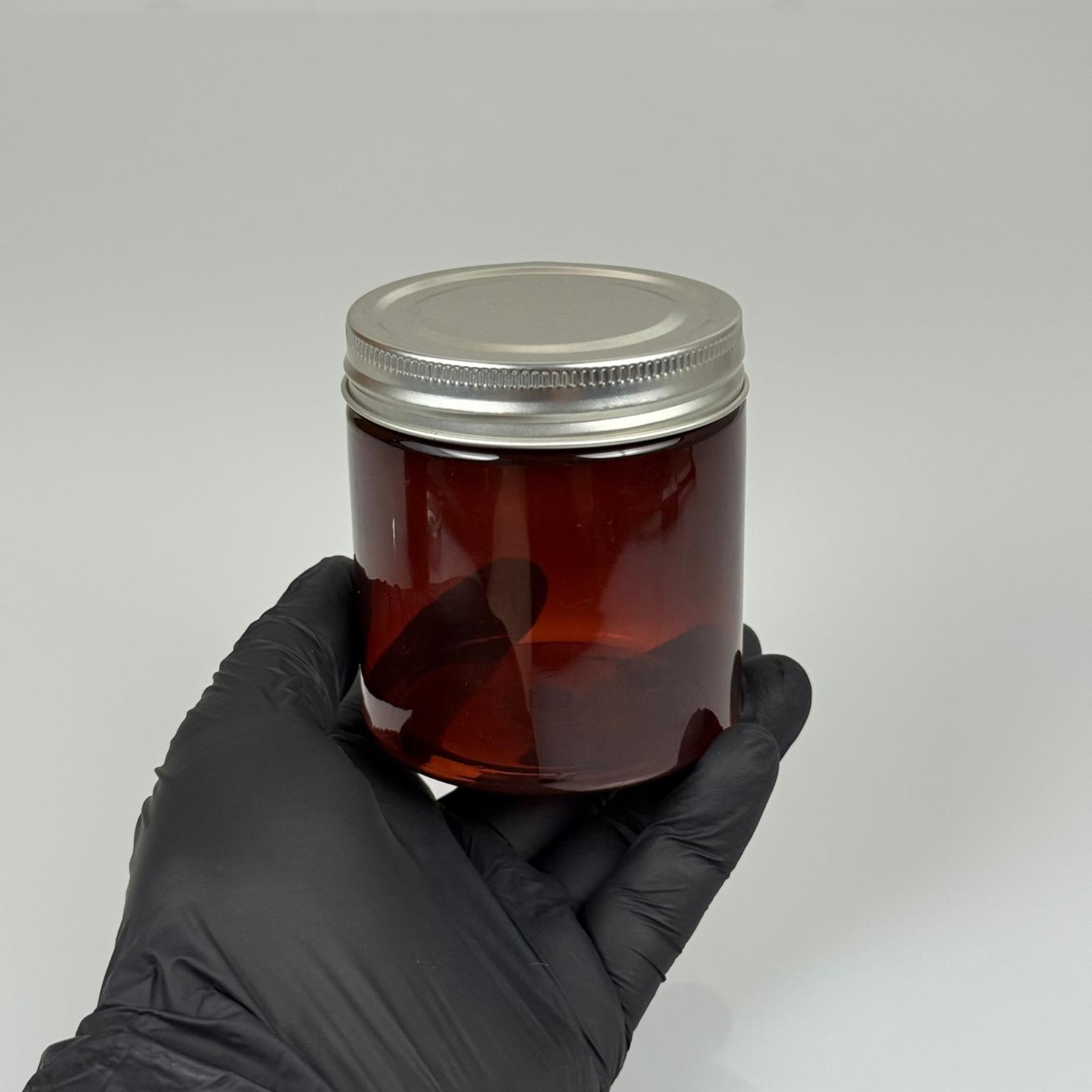 250 ML SERT PET KAVANOZ + GÜMÜŞ METAL KAPAK + İÇ TIPA - 250 CC KALIN AMBER PLASTİK KAVANOZ GÜMÜŞ METAL KAPAKLI İÇ TIPALI TAKIM - KREM KAVANOZLARI