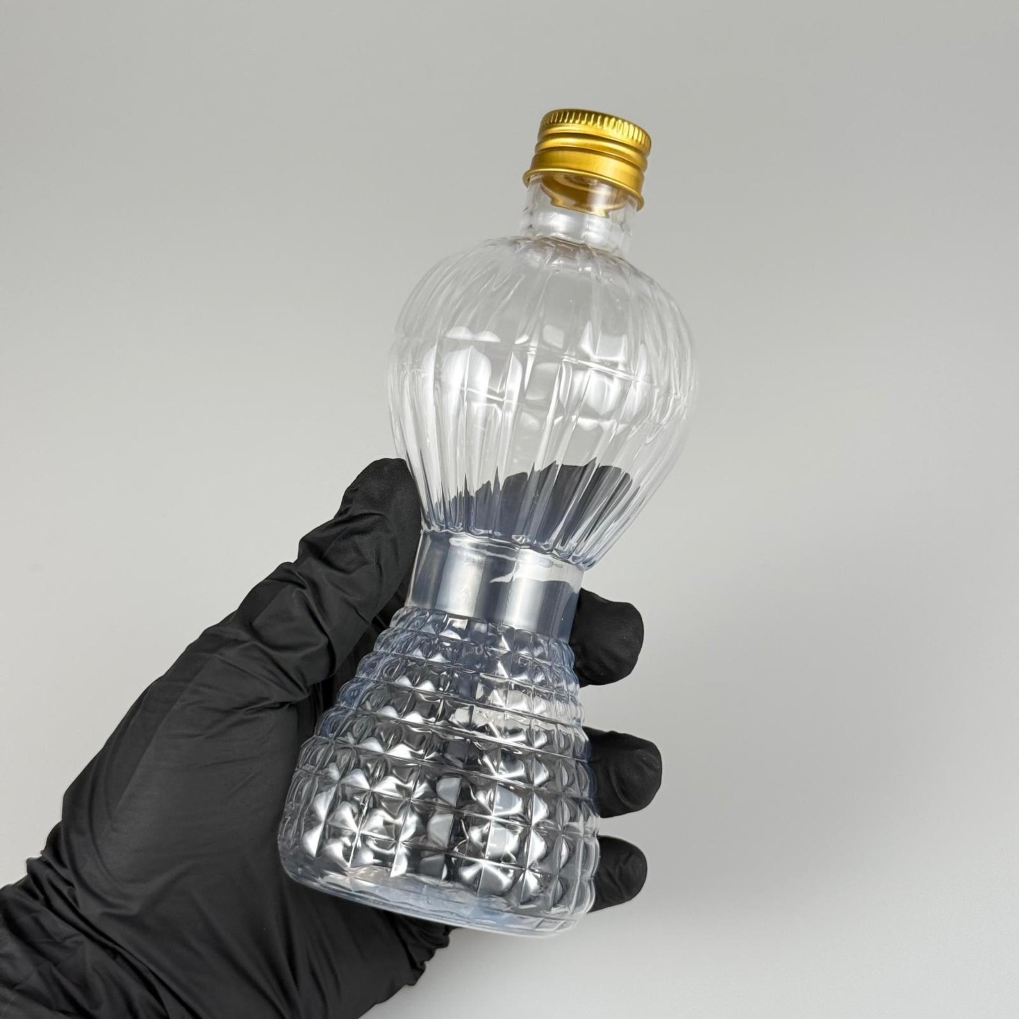 300 CC PIRLANTA ŞİŞE (CAMPET) 24 AĞIZ + KÖPÜK CONTALI GOLD METAL ALÜMİNYUM KAPAK - 300 ML CAMPET PIRLANTA ŞİŞE