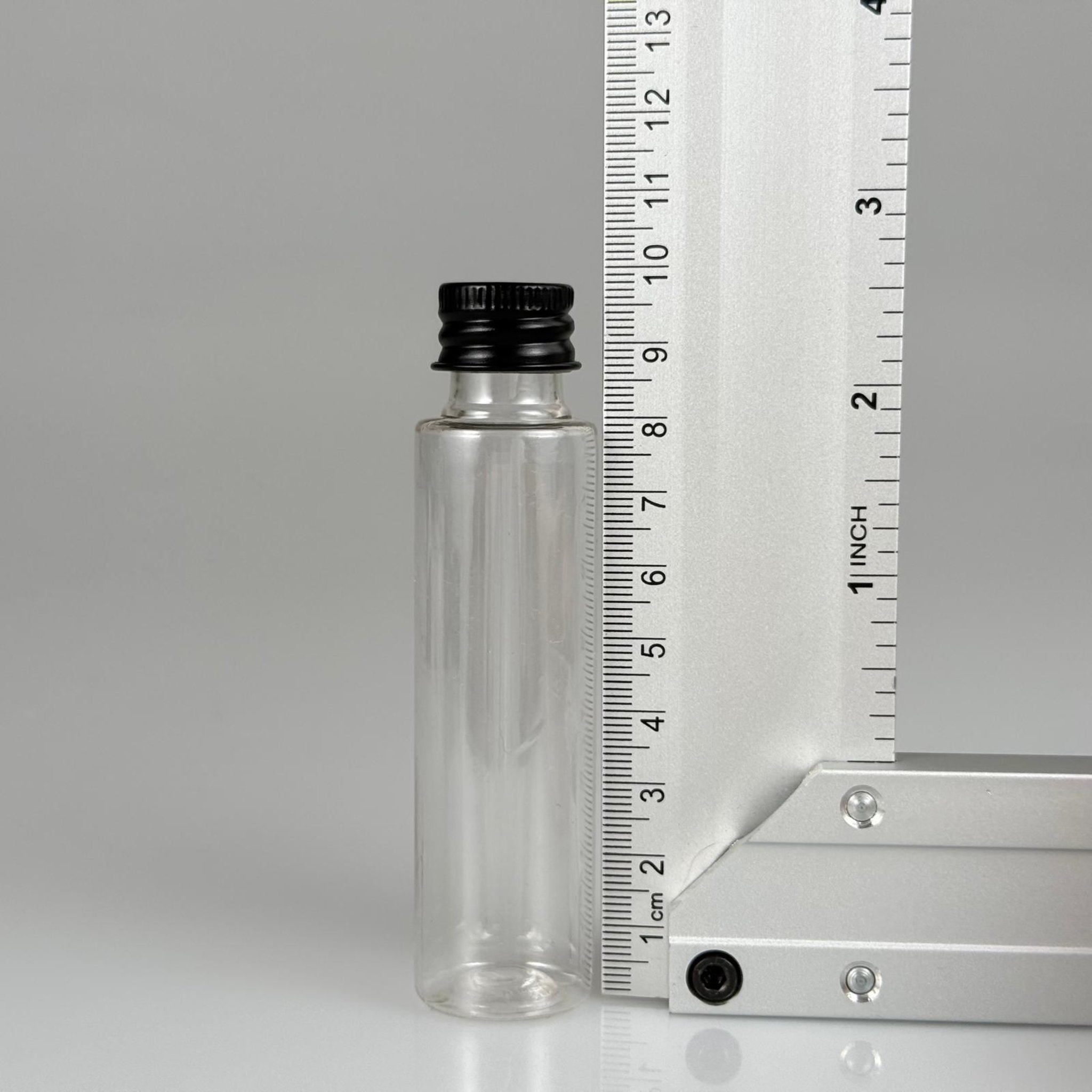 35 CC PET ŞİŞE - KÖPÜK CONTALI SİYAH ALÜMİNYUM METAL KAPAKLI TAKIM - 35 ML ŞEFFAF PET ŞİŞE