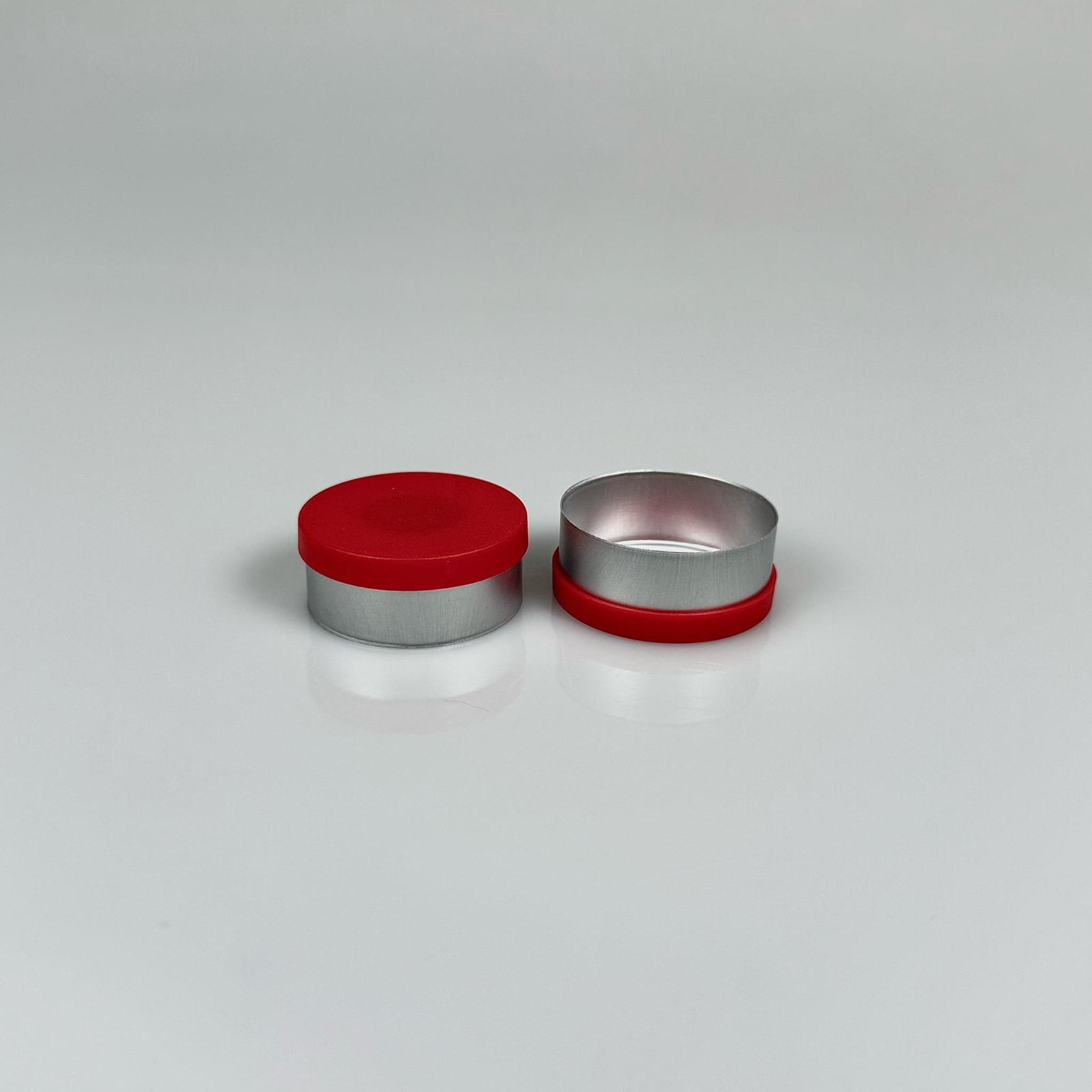 32 MM FLAKON FLİP-OFF ÜSTÜ PLASTİK ALÜMİNYUM KAPAK KIRMIZI