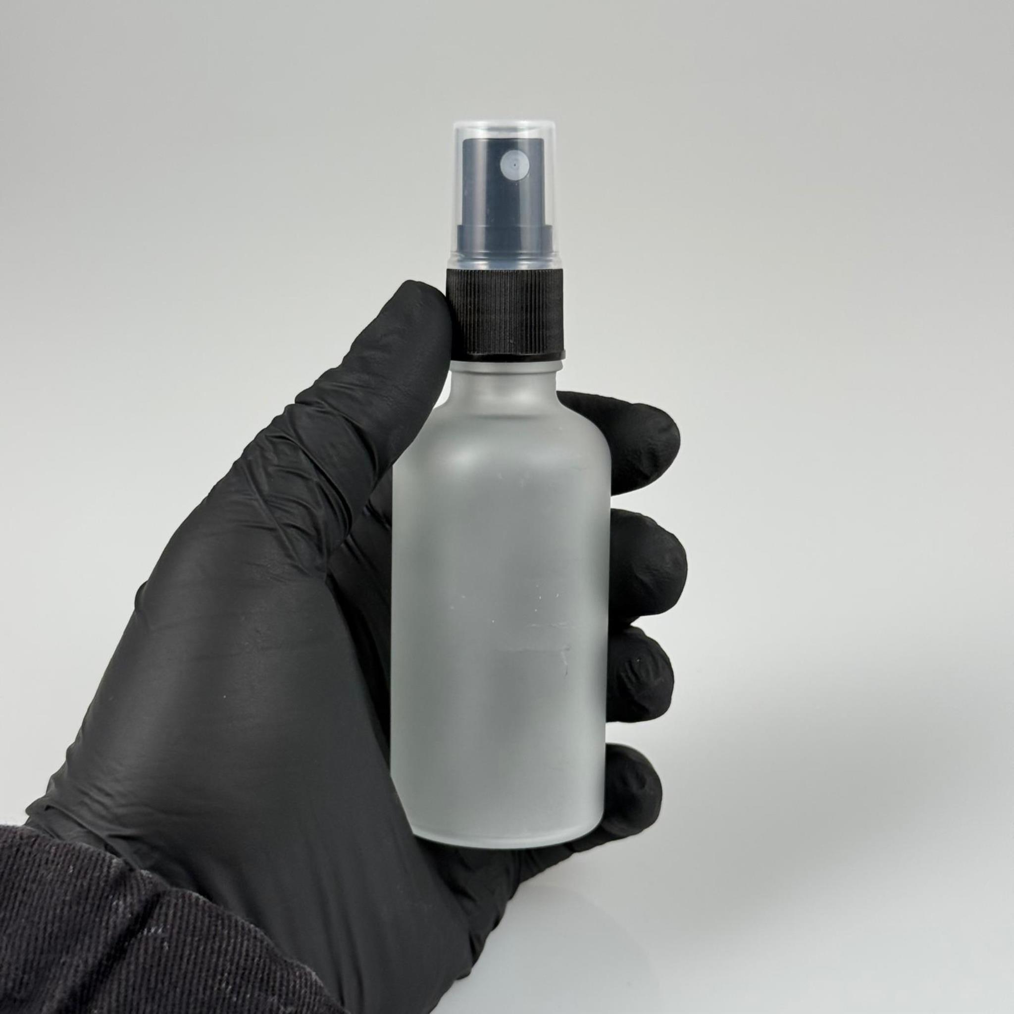 50 CC BUZLU CAM ŞİŞE SİYAH SPREYLİ TAKIM - 50 ML SPREYLİ ŞİŞE - BUZLU CAM