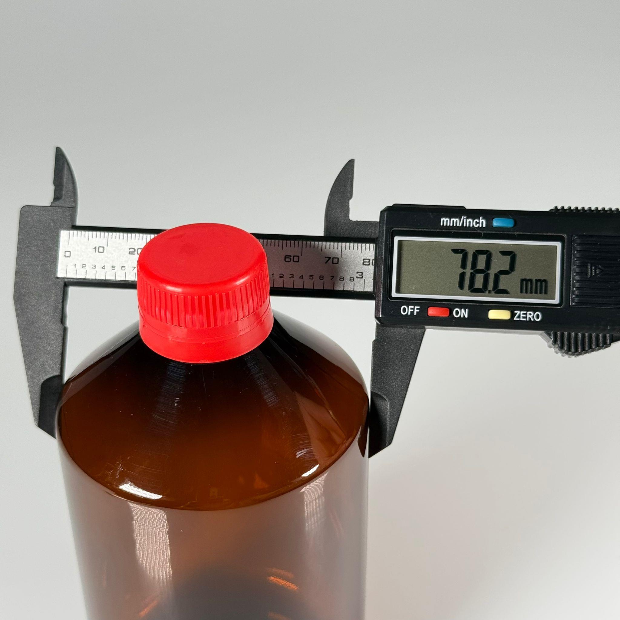 500 CC AMBER SERT PLASTİK ŞİŞE - KIRMIZI KİLİTLİ KAPAKLI  - 500 ML KAHVERENGİ PET ŞİŞE