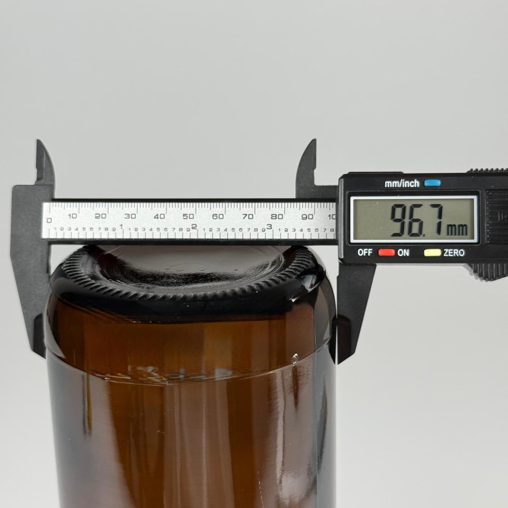1000 CC AMBER TOMBUL ÖZEL SERİ CAM ŞİŞE - METAL ALÜMİNYUM GÜMÜŞ KÖPÜK CONTALI KAPAKLI - 1000 ML CAM ECZA ŞİŞESİ - KAHVERENGİ