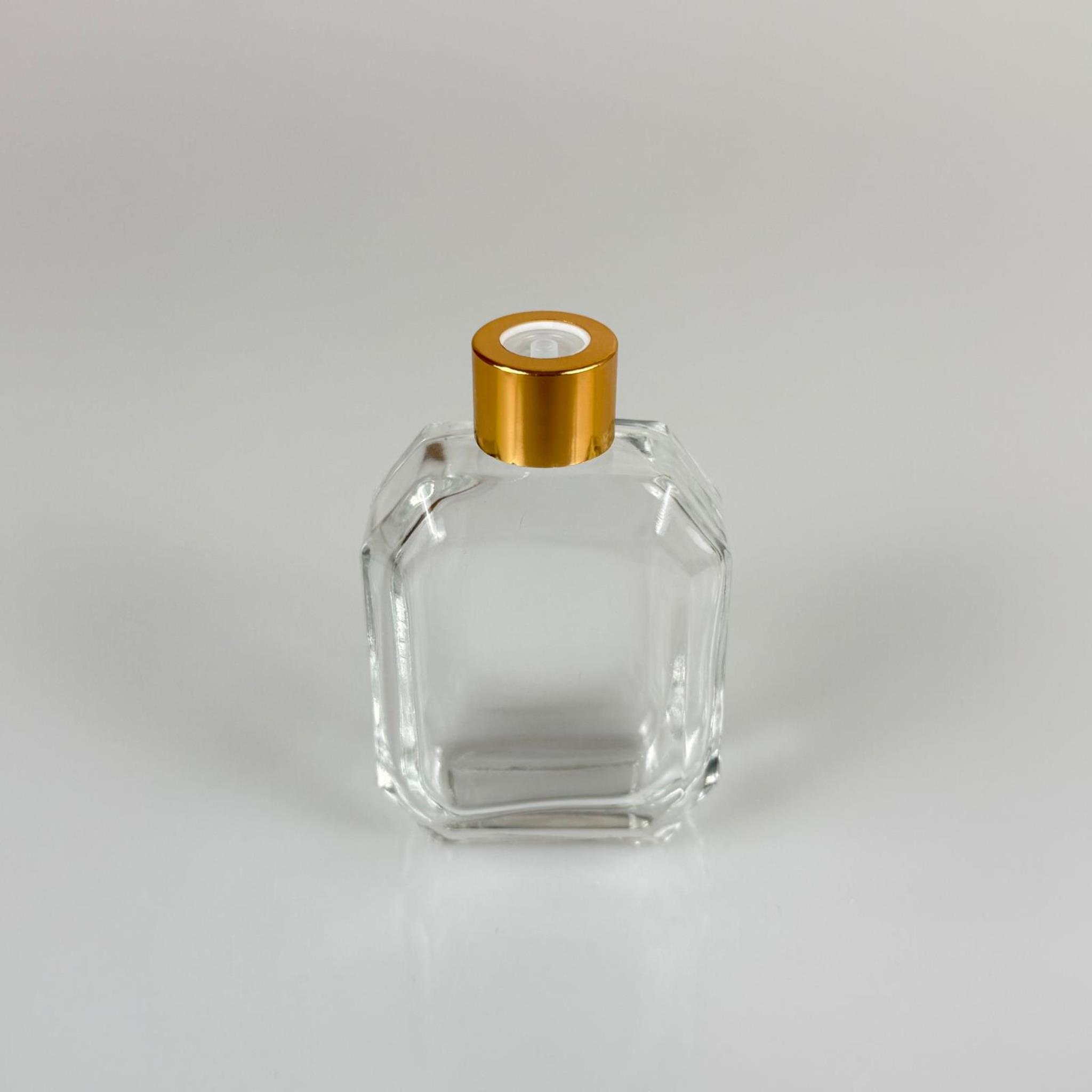 KAZABLANKA MODEL CAM KOLONYA ŞİŞESİ + METAL GOLD KAPAK + TIPA - 50 ML - HEDİYELİK KOLONYA ŞİŞELERİ
