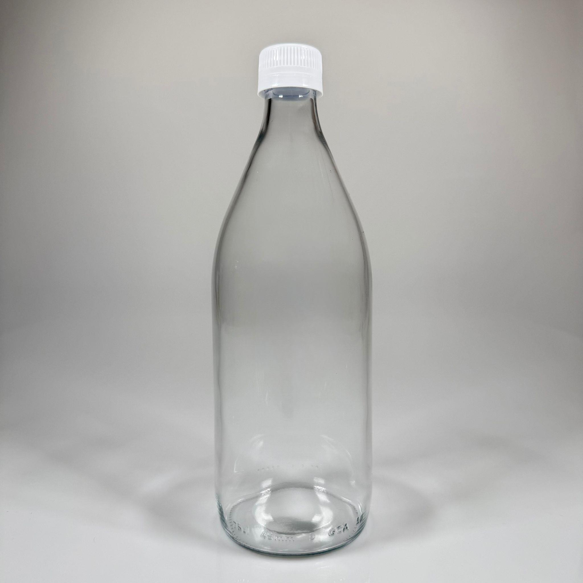 750 CC CAM ŞİŞE - BEYAZ KİLİTLİ KAPAKLI - 750 ML CAM ŞİŞE