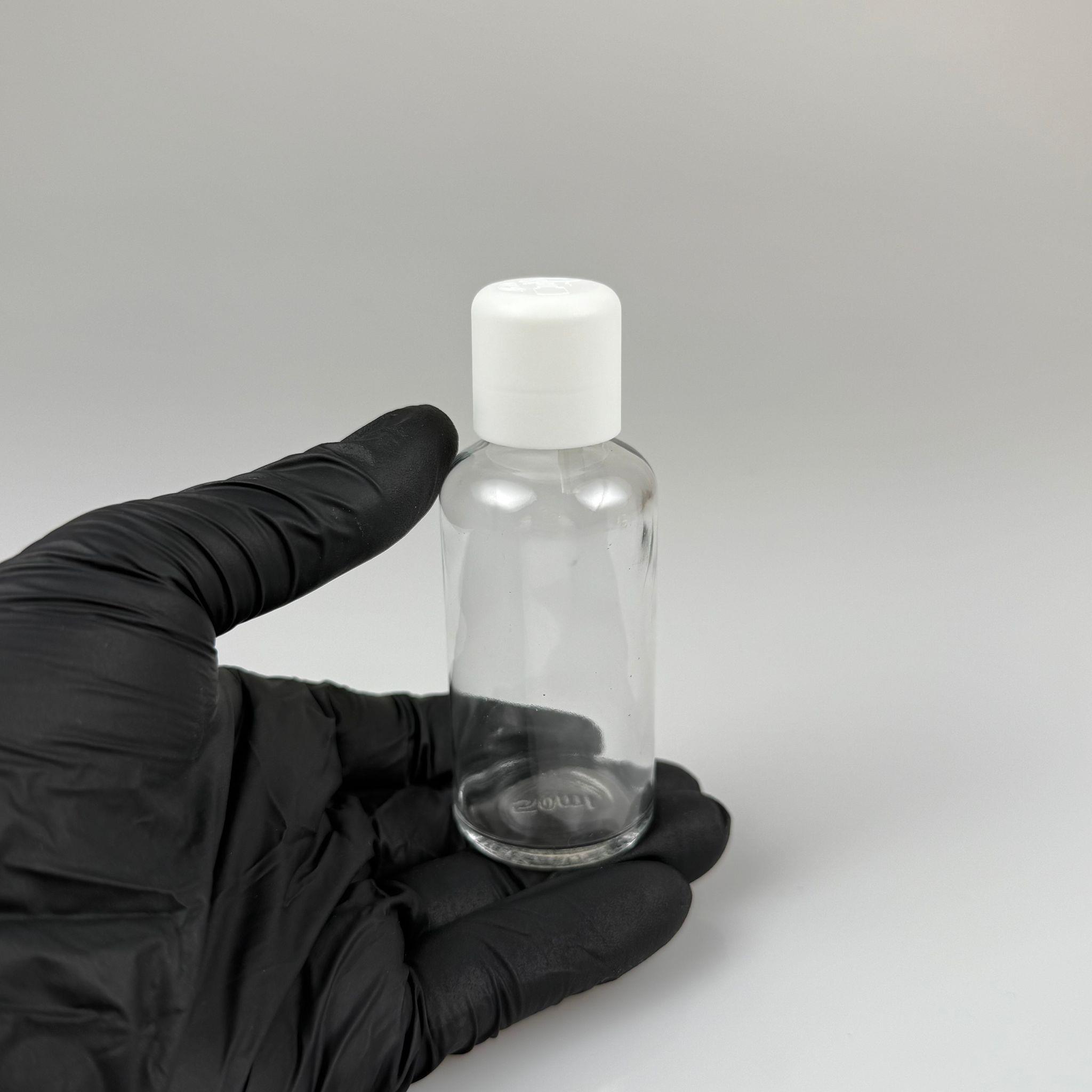 50 CC ŞEFFAF CAM ŞİŞE + İÇTEN DAMLALIKLI ÇOCUK KİLİTLİ BEYAZ KAPAK - SAYDAM 50 ML KİLİT KAPAKLI DAMLATMALI ŞİŞE