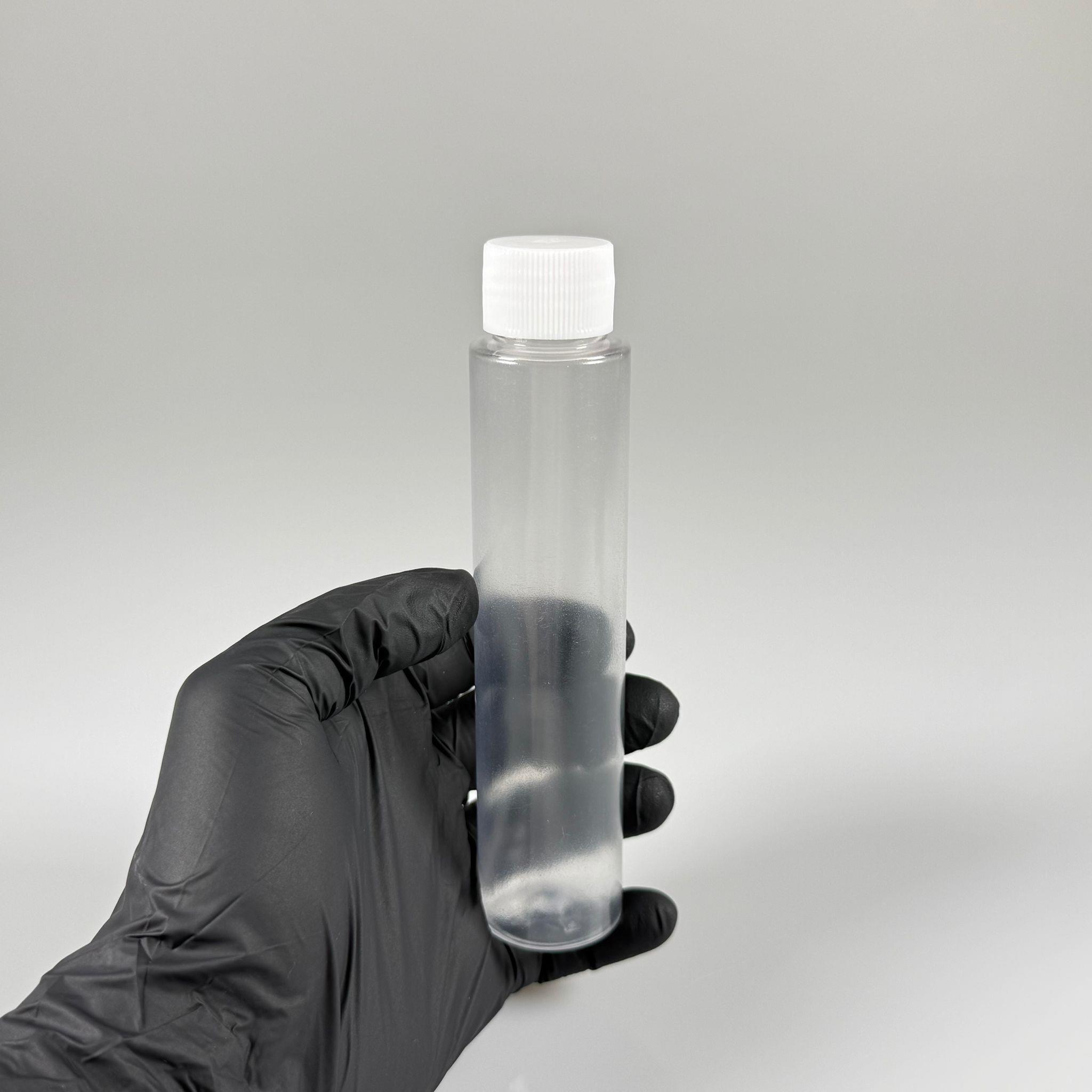 100 CC UZUN SİLİNDİR BUĞULU PET ŞİŞE (24 GR)  - CONTALI BEYAZ KAPAKLI - 100 ML BİBERİYE SUYU, LAVANTA YAĞI, SAÇ SERUM, TONİK VB İÇİN PLASTİK KOZMETİK AMBALAJLARI