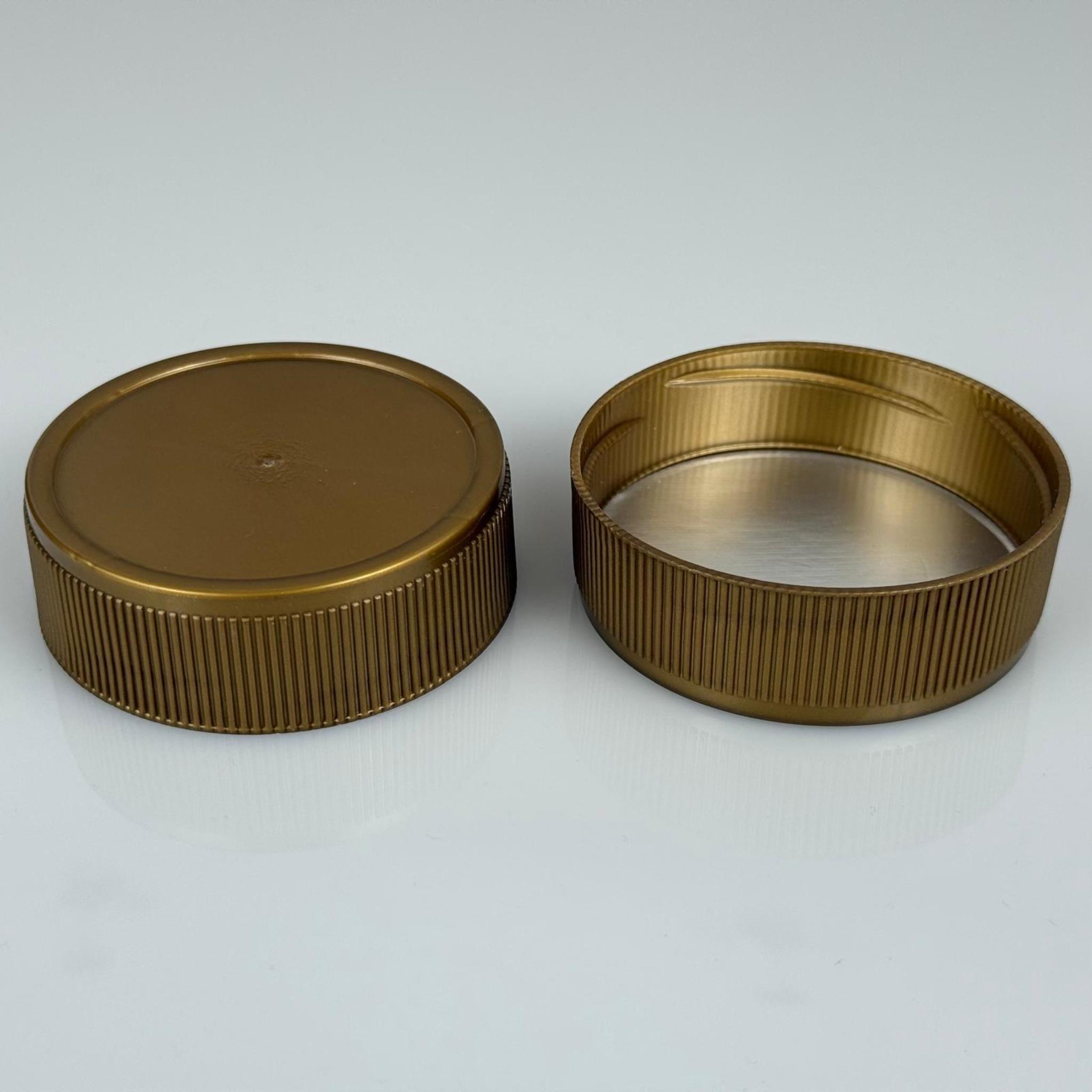 70 MM TWİST-OFF DERİN GOLD PLASTİK KAPAK - ALÜMİNYUM CONTALI - İNDİKSİYON FOLYOLU KAPAK