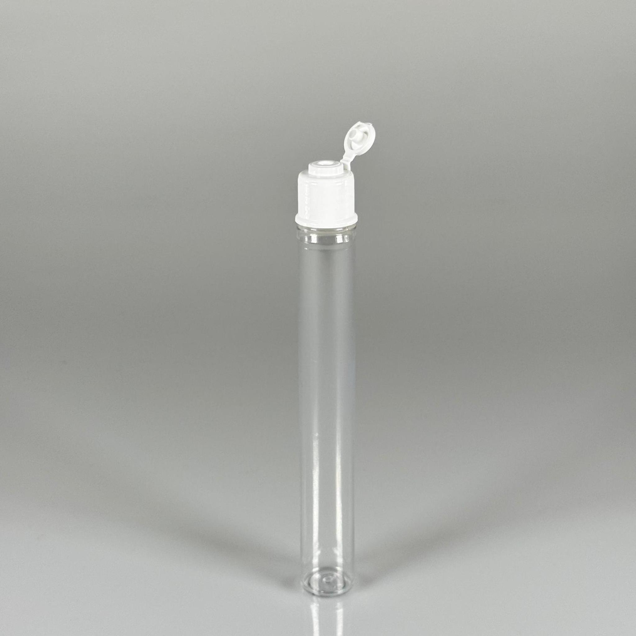 16 CM TÜP - 45 CC UZUN İNCE PET ŞİŞE - BEYAZ AKITICI FLİPTOP KAPAKLI TAKIM - UZUN PLASTİK DAMLATMA ŞİŞESİ