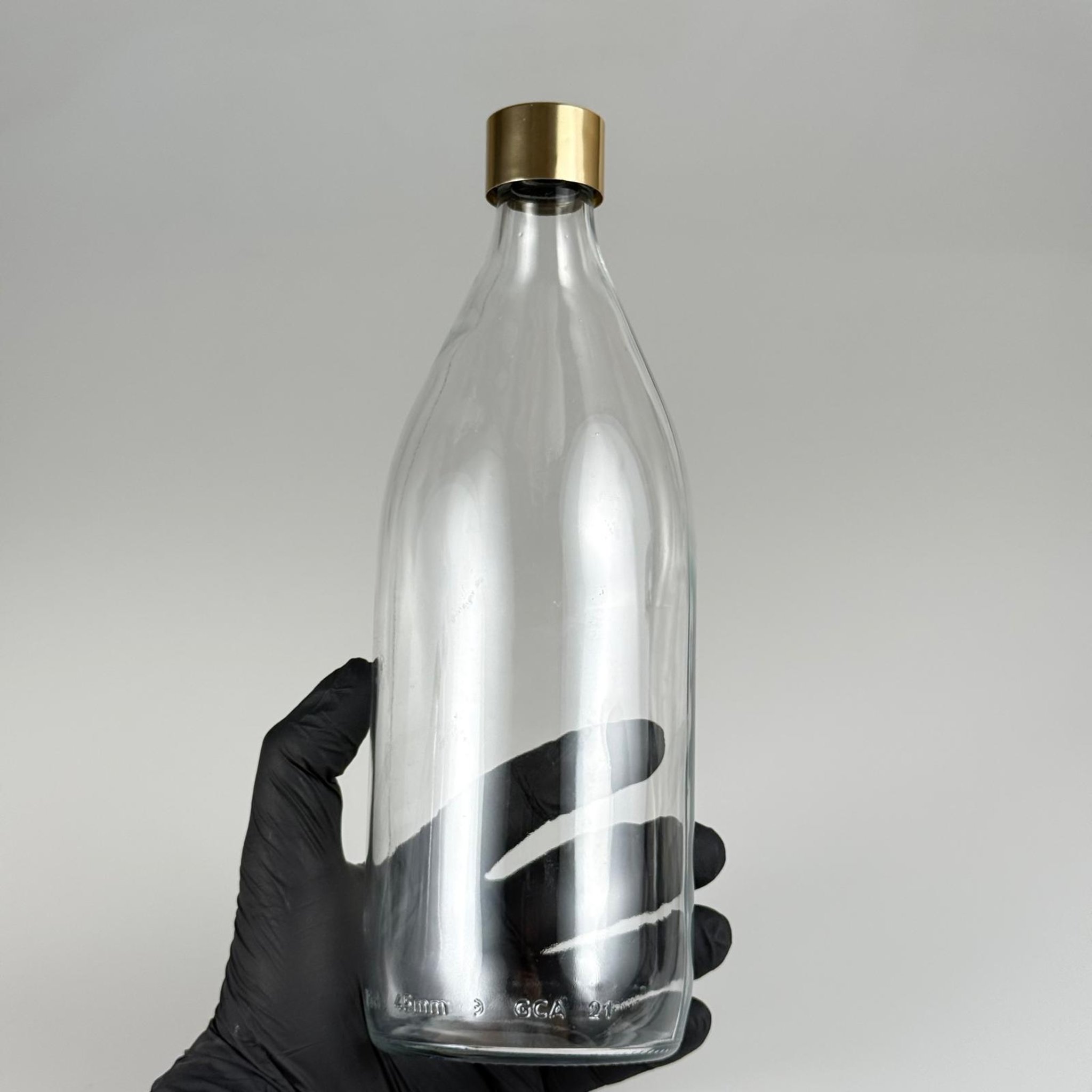 750 CC CAM ŞİŞE + ALÜMİNYUM KAPLAMALI GOLD KAPAKLI TAKIM - 750 ML CAM SU ŞİŞESİ