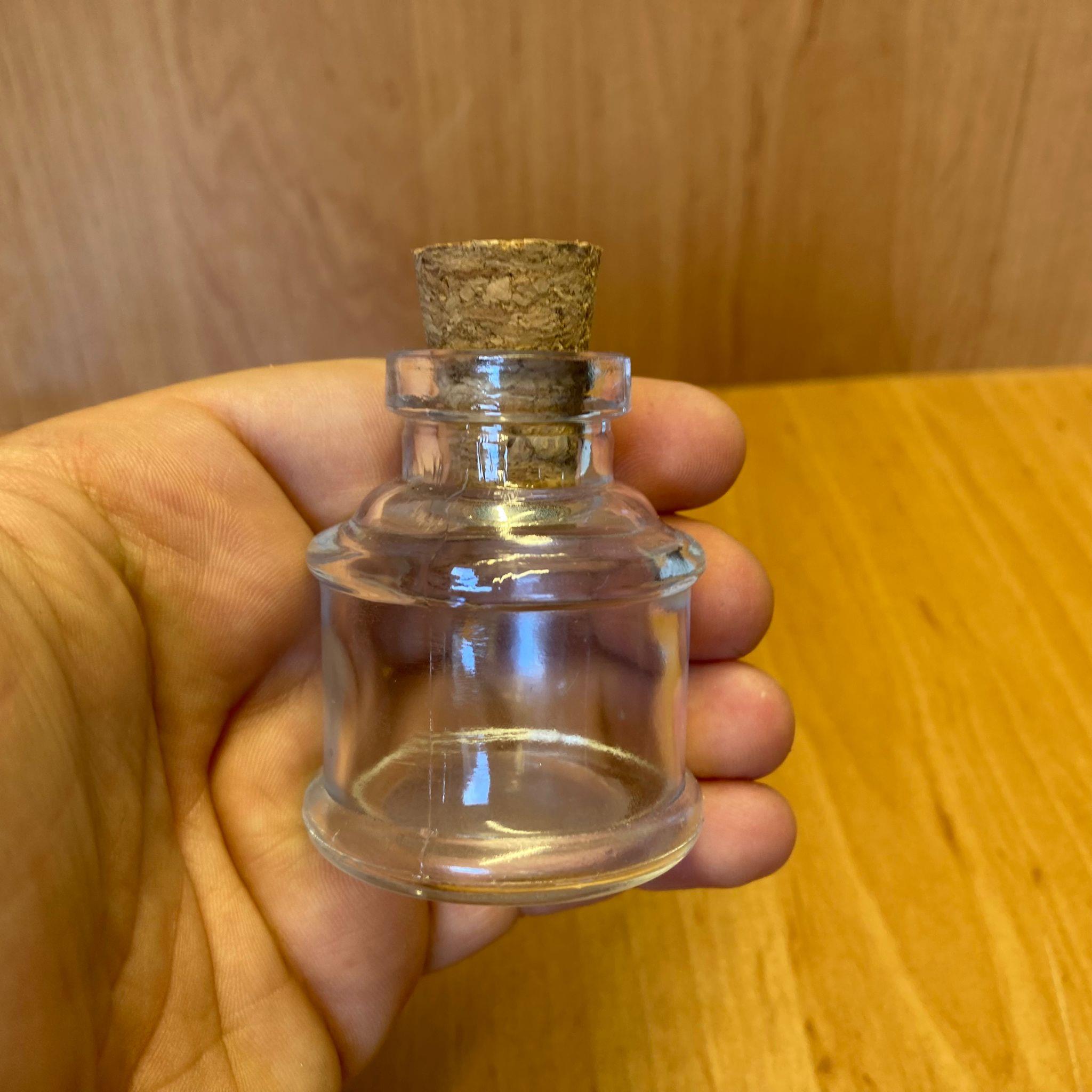 30 CC MÜREKKEP ŞİŞESİ  - MANTAR TIPALI CAM ŞİŞE 30 ML