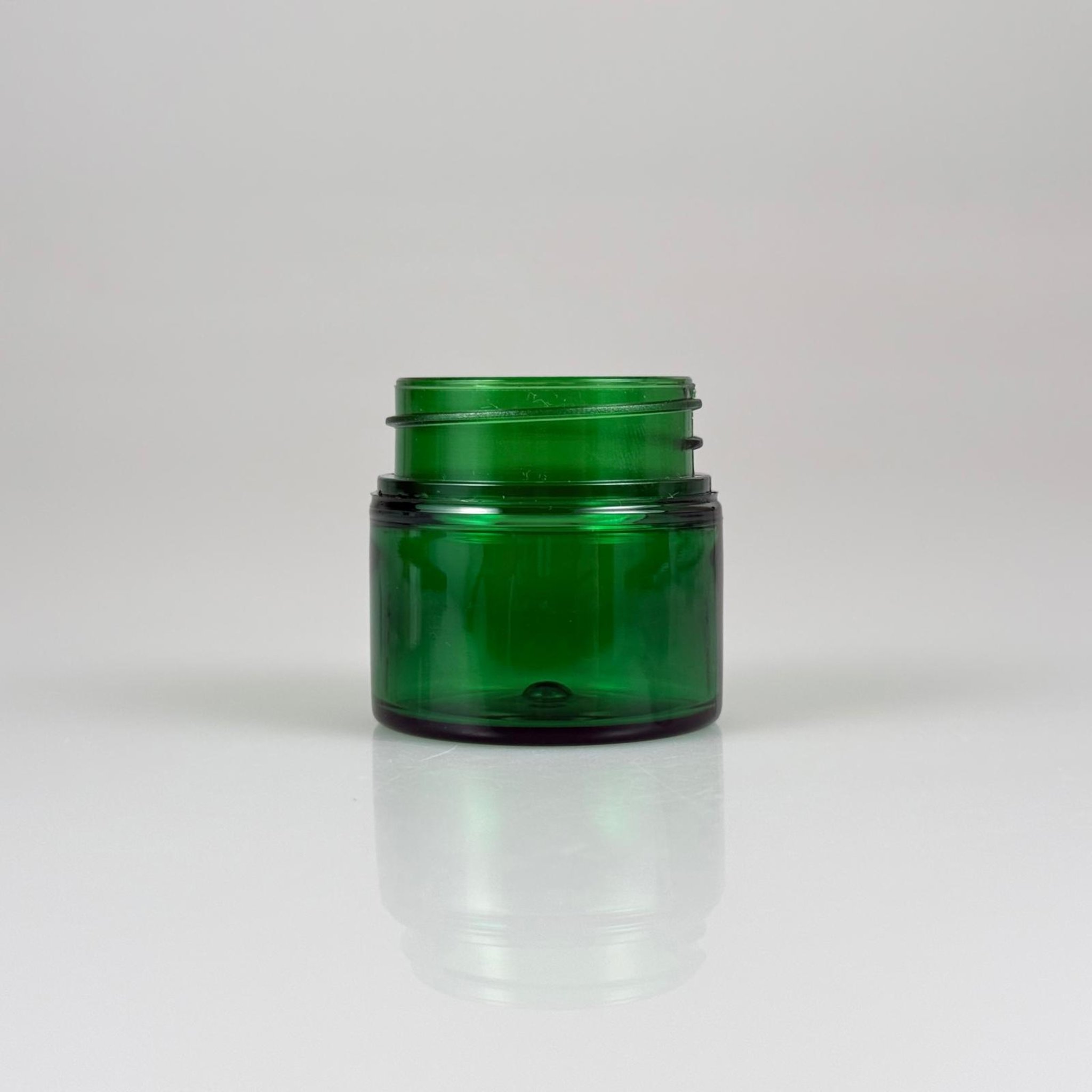 20 CC YEŞİL SERT PLASTİK KAVANOZ - 38 AĞIZ KAPAKSIZ - 20 ml KALIN LÜX Boş Krem, Balm, Peeling, Macun, Pasta, Aromaterapi ve Saç Maskesi Kabı