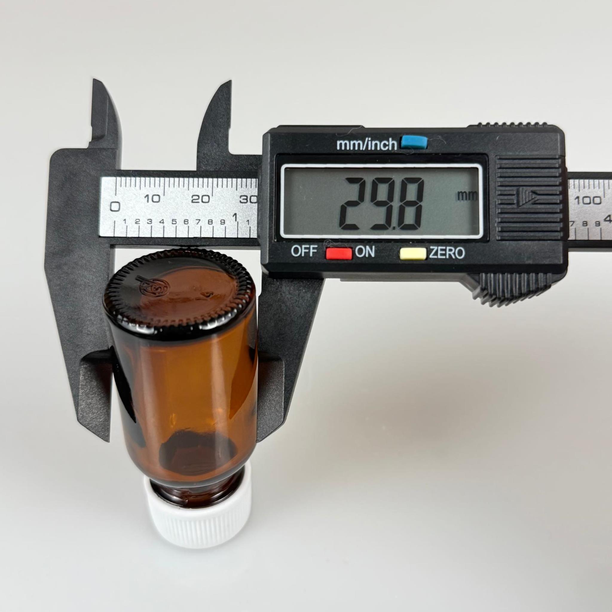 20 CC AMBER CAM ŞİŞE - BEYAZ KAPAKLI - 20 ML KAHVERENGİ CAM ŞİŞE