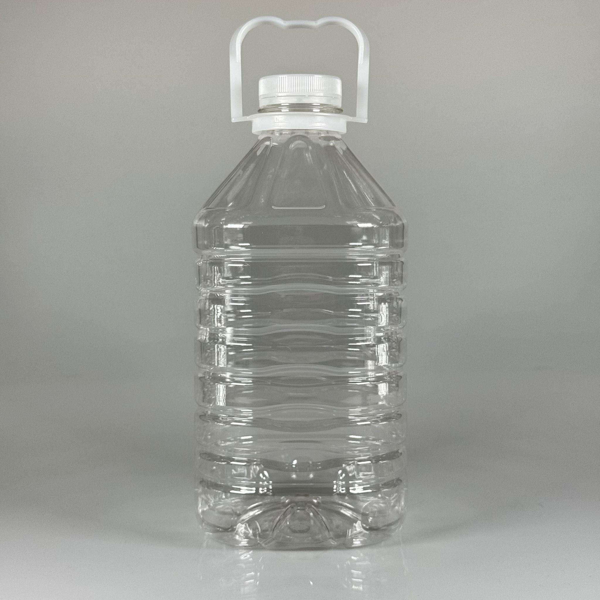 3 LT KÖŞELİ SU PETİ - BEYAZ KAPAKLI BEYAZ KULPLU - 3000 CC PET ŞİŞE