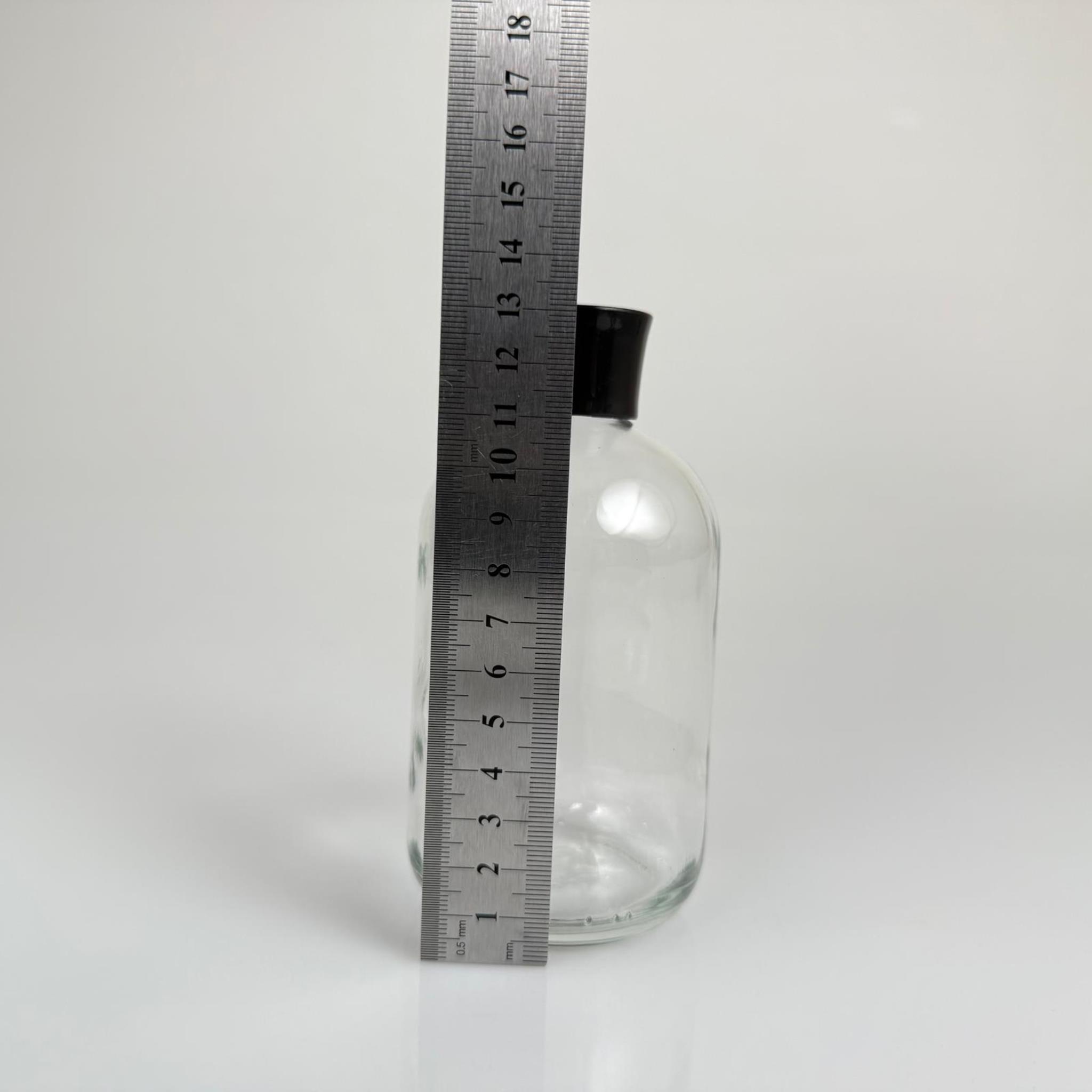 250 CC ŞEFFAF CAM BAMBU ODA KOKUSU ŞİŞESİ - 250 ML ÇUBUKLU BAMBU ODA KOKUSU ŞİŞESİ - DİFÜZÖR ŞİŞE- CAM ŞİŞE + SİYAH LÜX KAPAK + SİYAH TIPA