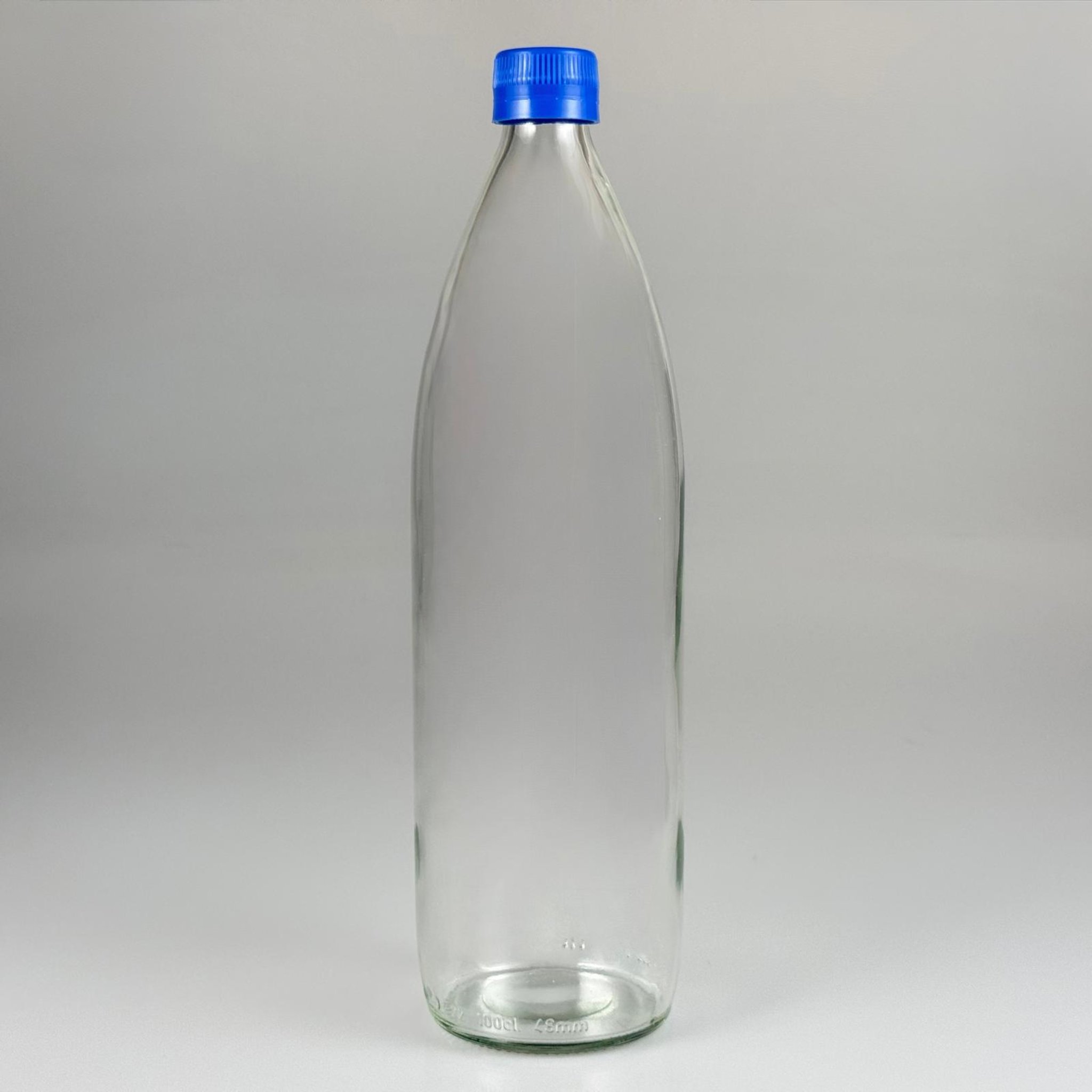 1000 CC CAM ŞİŞE - MAVİ KİLİTLİ KAPAKLI - 1 LİTRE CAM ŞİŞE - 1000 ML KAPAKLI CAM ŞİŞE