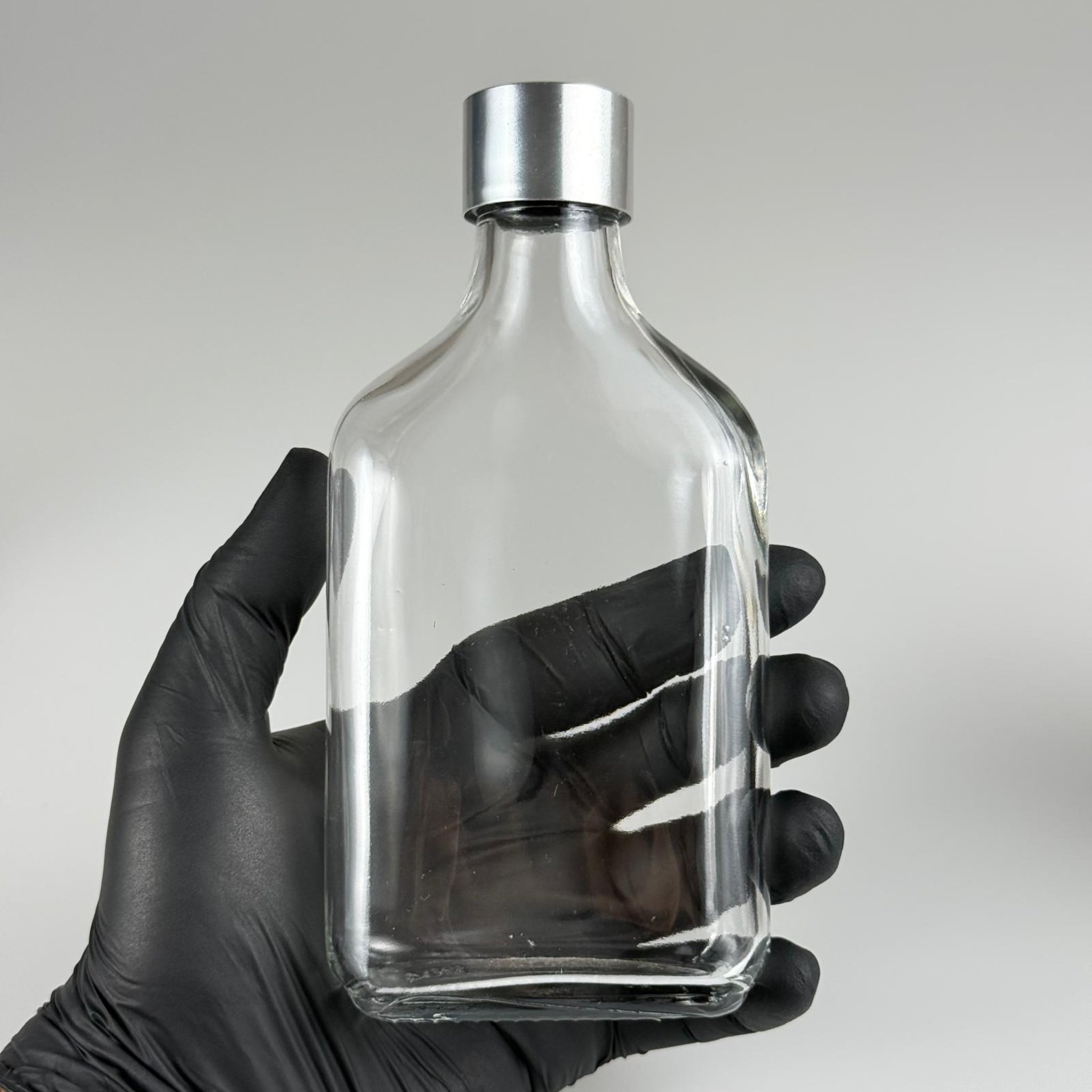 200 CC YASSI CAM COLD BREW ŞİŞE - SOĞUK KAHVE ŞİŞESİ -  ALÜMİNYUM KAPLAMALI GÜMÜŞ KAPAKLI TAKIM - 200 ML CAM ŞİŞE