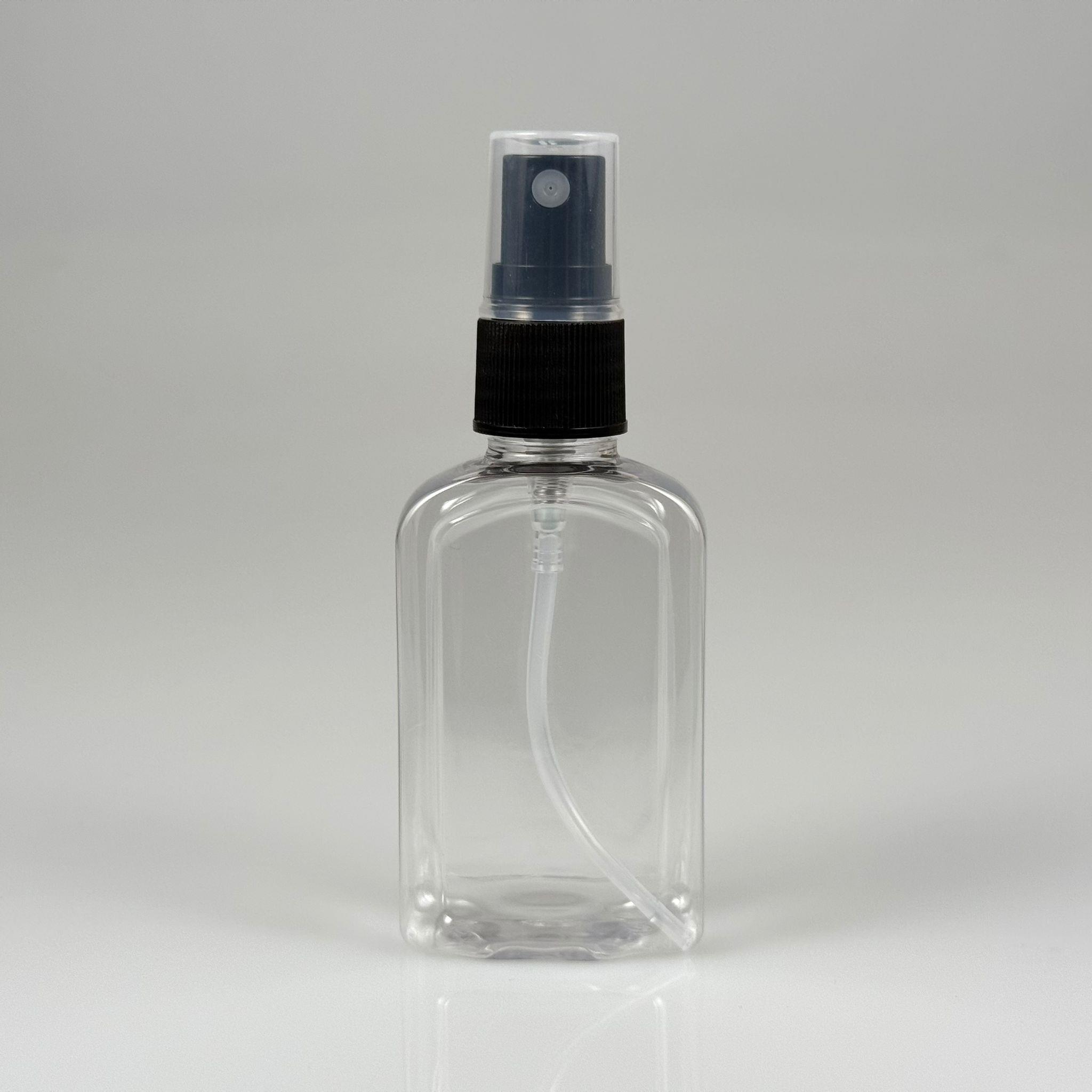 50 CC YASSI PLASTİK ŞİŞE - SİYAH SPREYLİ - 50 ML SPREYLİ PET ŞİŞE