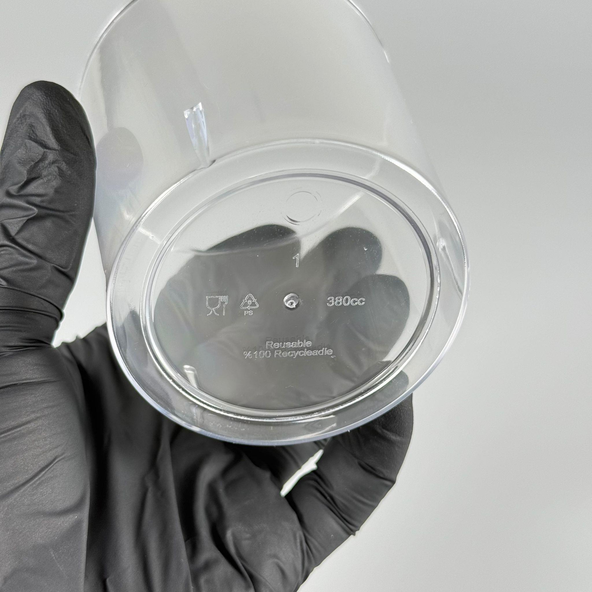 KRİSTAL PLASTİK MİKA TATLI KABI - 380 CC BARDAK MODEL 10 LU PAKET - muhallebi, profiterol, puding, tiramisu, sütlaç, sütlü tatlı, çerezlik, pastane vb için çok amaçlı plastik boş kaseler