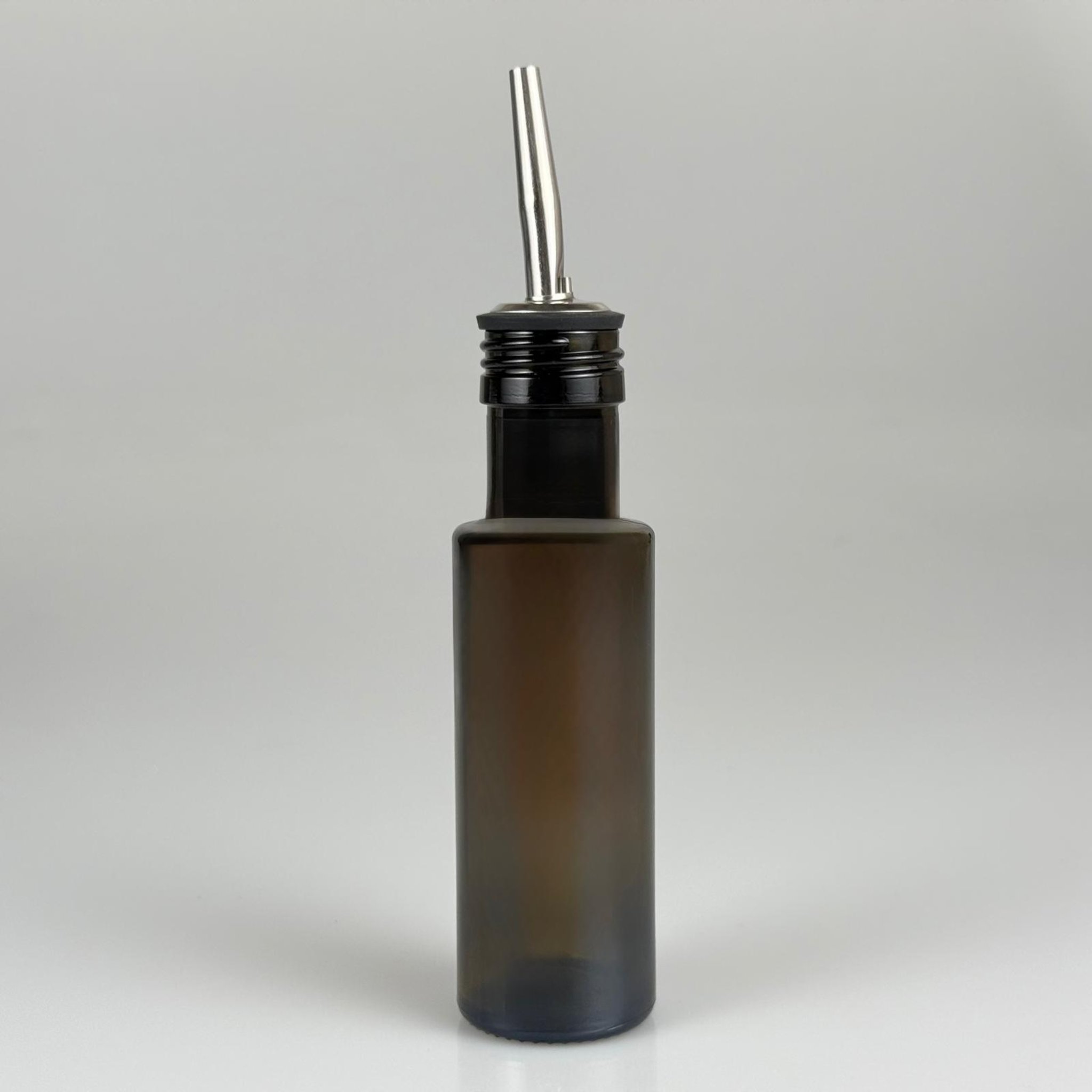 100 CC DORİKA CAM ŞİŞE KOYU YEŞİL (31 MM AĞIZ) - ÇELİK YAĞDANLIK TIPALI - 100 ML SİLİNDİR DORİCA YAĞ VE SOS ŞİŞELERİ