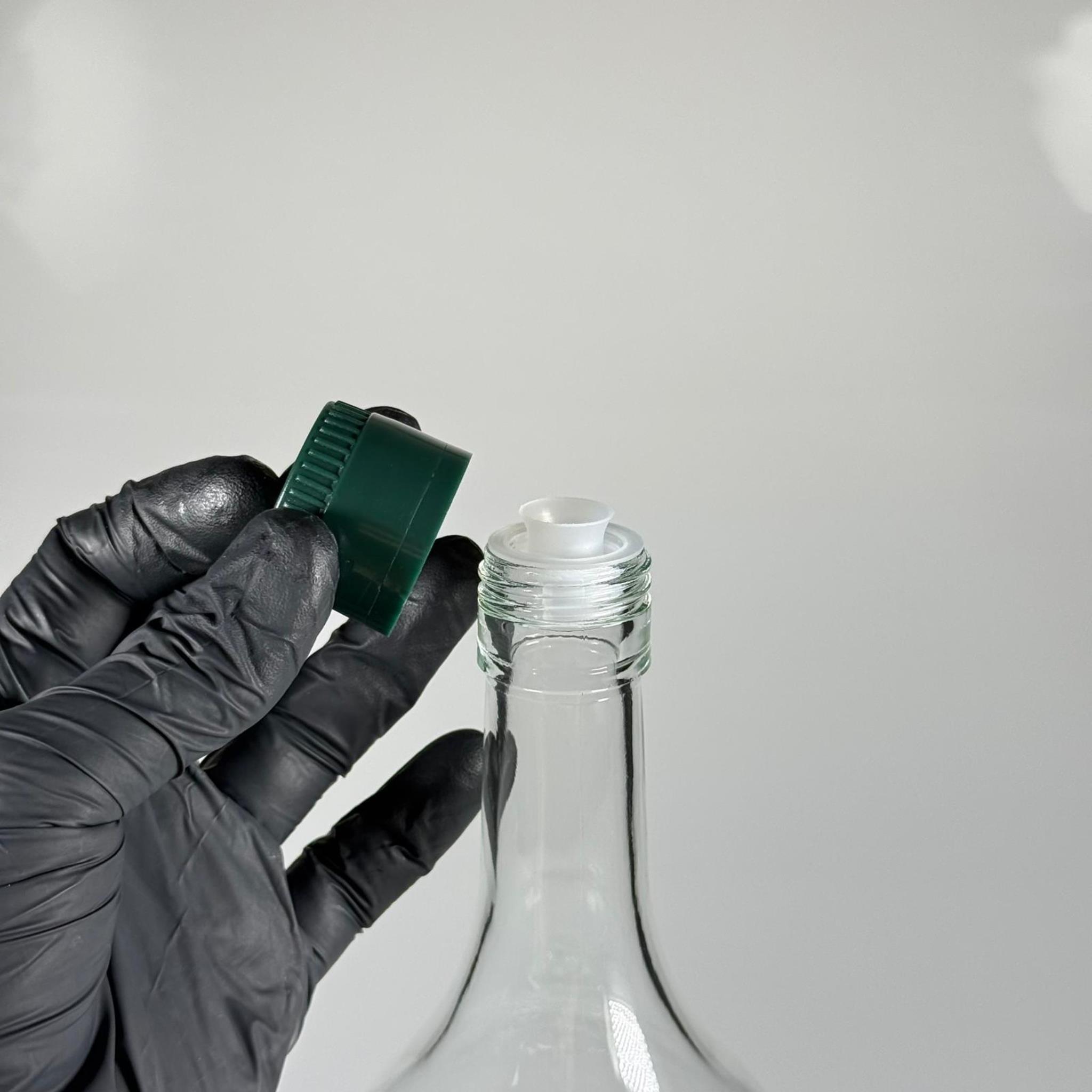 1500 CC CAM ŞİŞE ŞEFFAF - YEŞİL AKITICILI DROP STOP KAPAKLI - 1500 ML CAM ŞİŞE - 1,5 LT CAM ŞİŞE