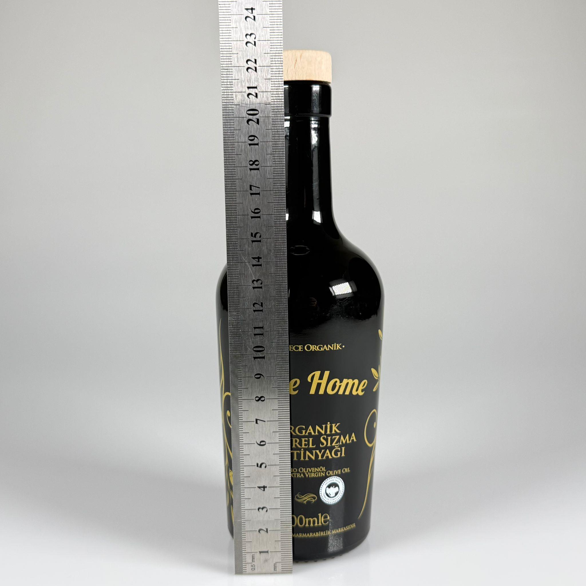 500 CC SİYAH OLİVE YAZI CAM ZEYTİNYAĞ ŞİŞESİ - AHŞAP MANTAR TIPALI YAĞ AKITICILI - 500 ML YAĞDANLIK BASKILI CAM ŞİŞE