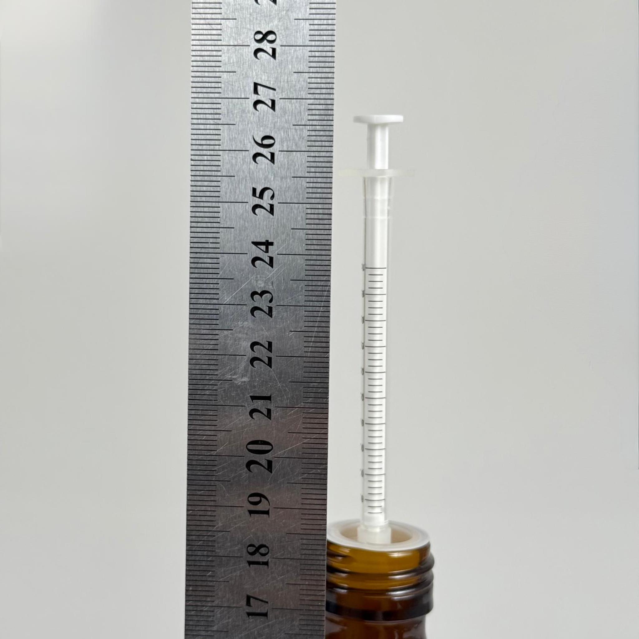 500 ML CAM ECZA ŞİŞESİ + 1 ML DOZAJ PİPETİ + DOZAJ TIPASI + CONTALI PLASTİK KAPAK TAKIM