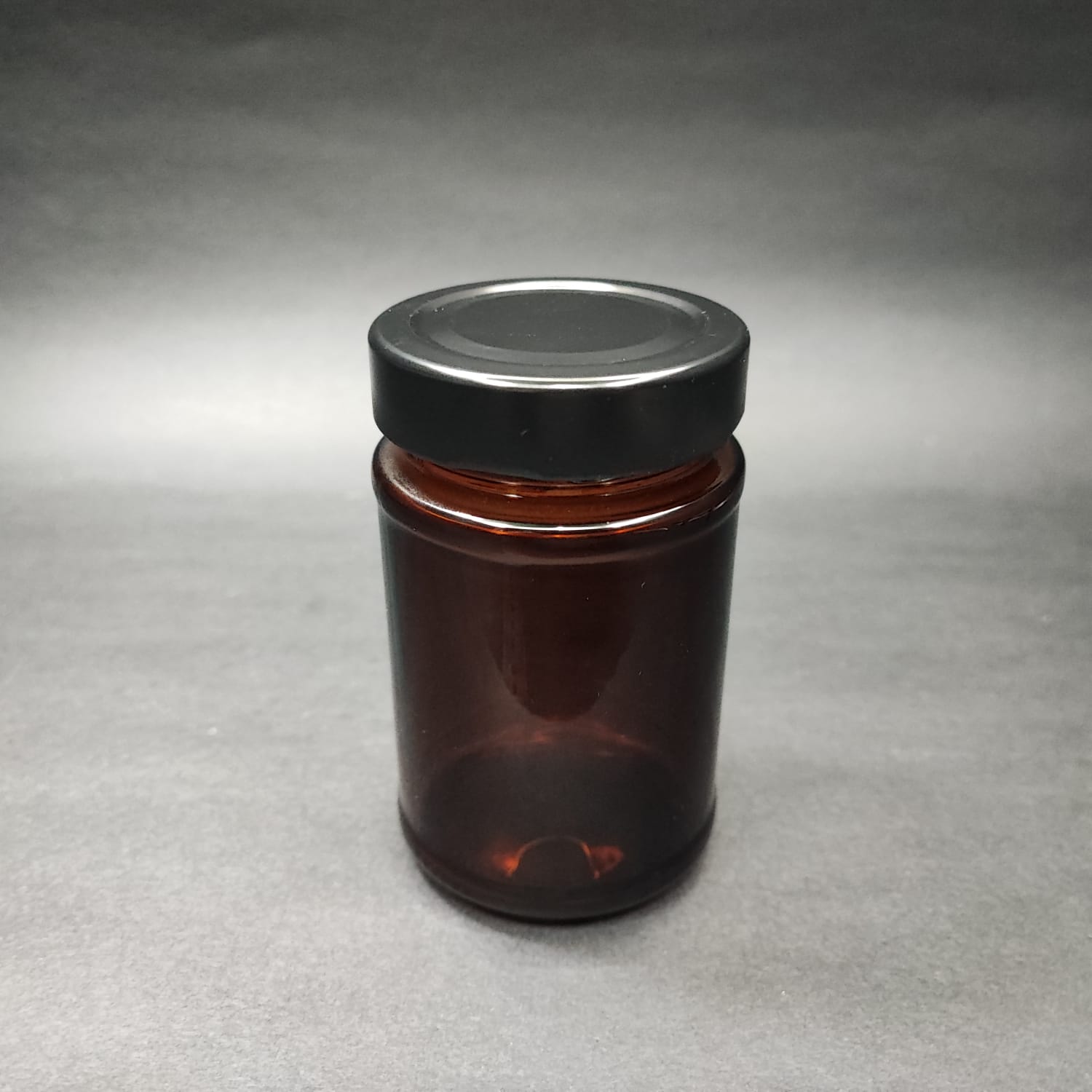 220 CC AMBER CAM KAVANOZ -SİYAH KAPAKLI - 220 ML KAVANOZ - MUM KAVANOZLARI