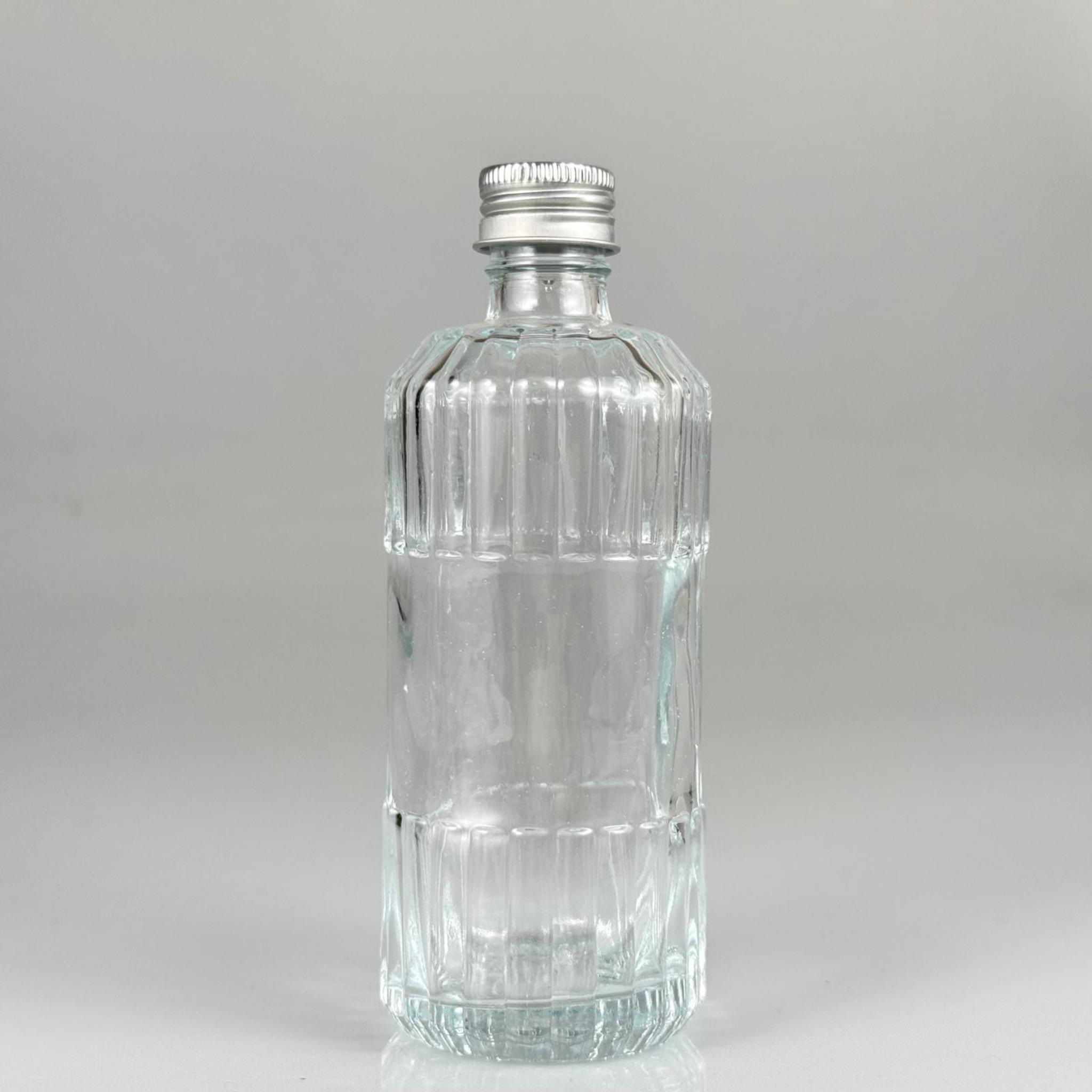 200 CC SİLİNDİR ZÜMRÜT MODEL CAM ŞİŞE - 24 AĞIZ + KÖPÜK CONTALI GÜMÜŞ METAL ALÜMİNYUM KAPAK - 200 ML ZÜMRÜT CAM ŞİŞELERİ