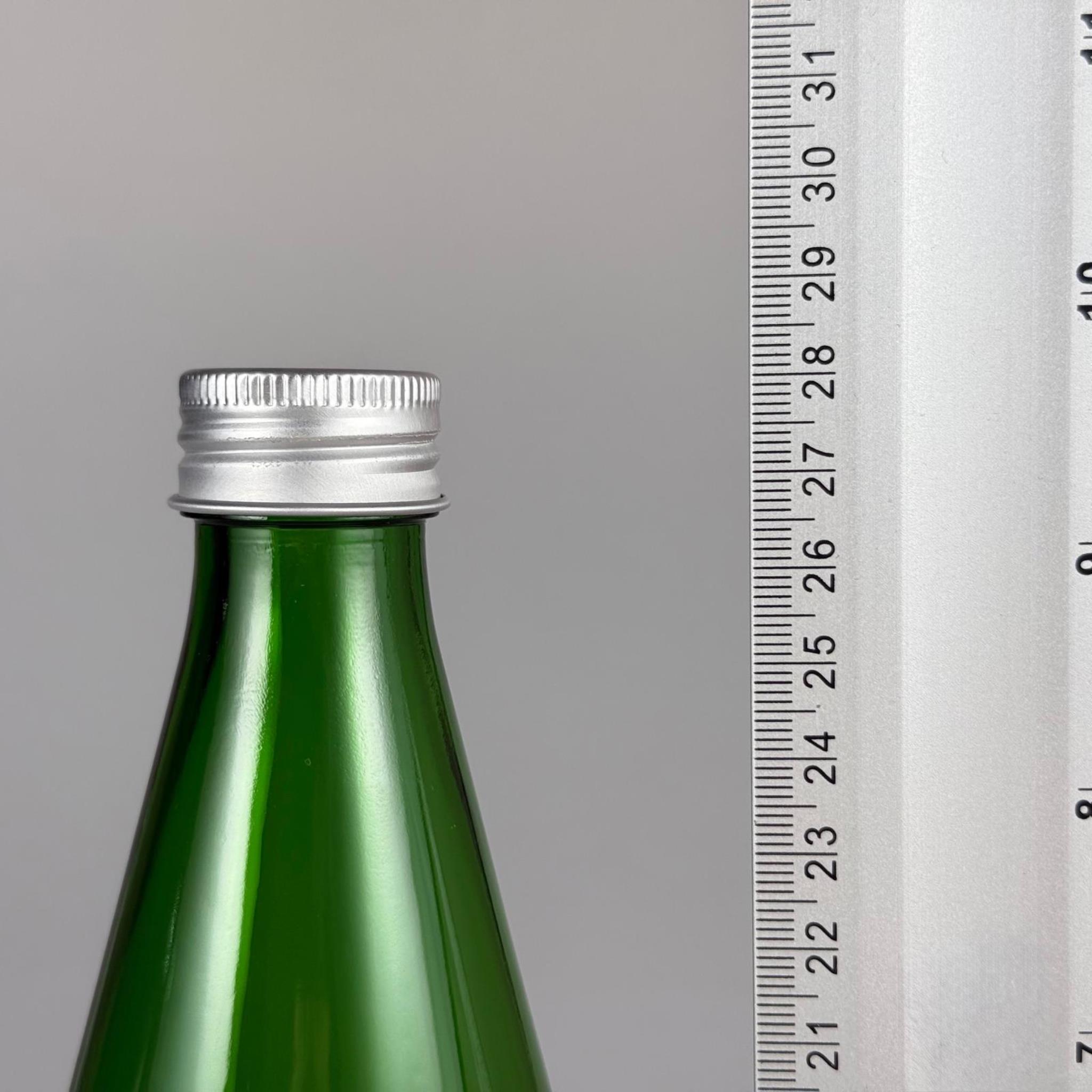 750 CC YEŞİL CAM ŞİŞE - GÜMÜŞ METAL KAPAKLI - 750 ML CAM ŞİŞE