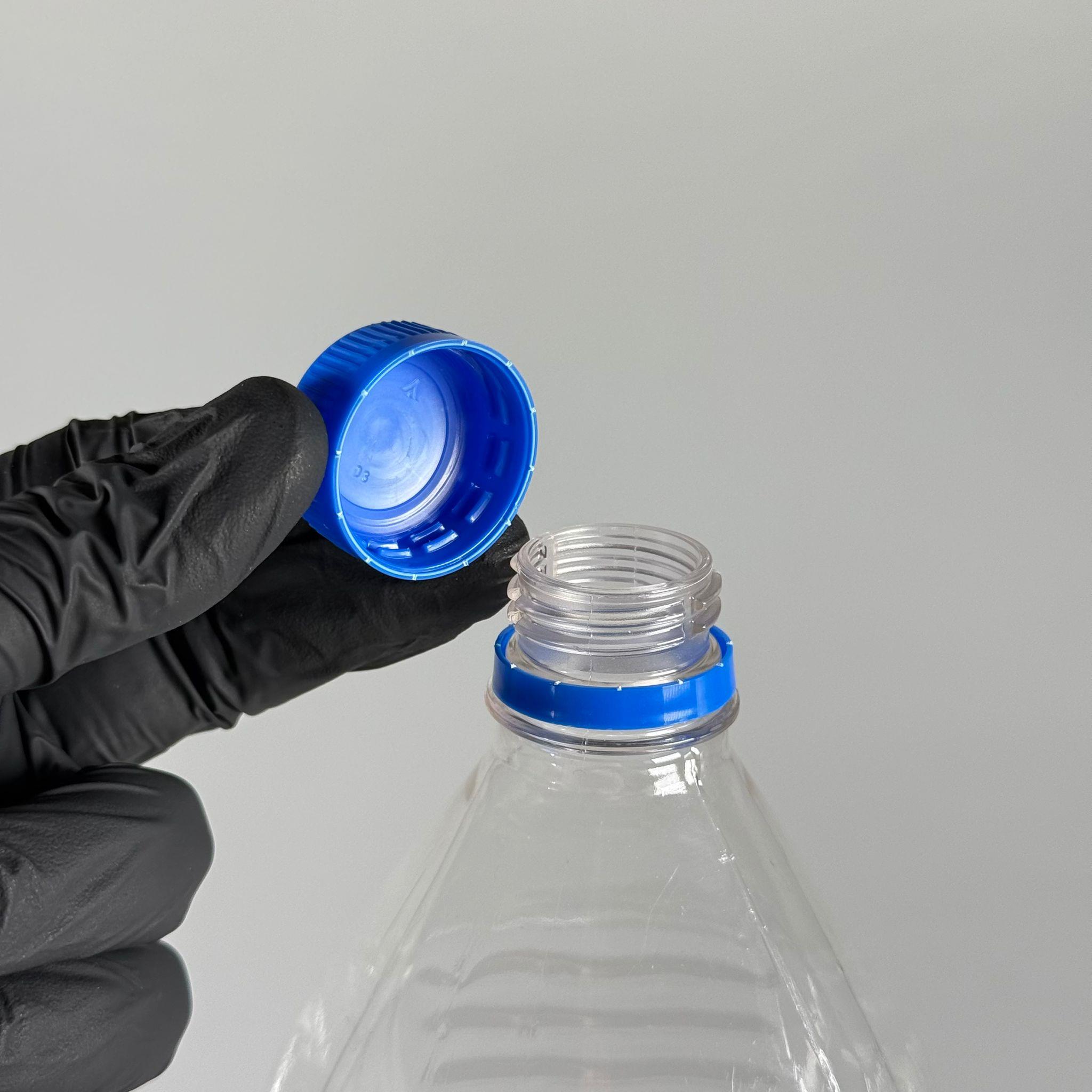 2000 CC KÖŞELİ PET ŞİŞE - MAVİ KİLİTLİ KAPAKLI 2 LİTRE KARE PLASTİK ŞİŞE - ZEYTİNYAĞ ŞİŞESİ