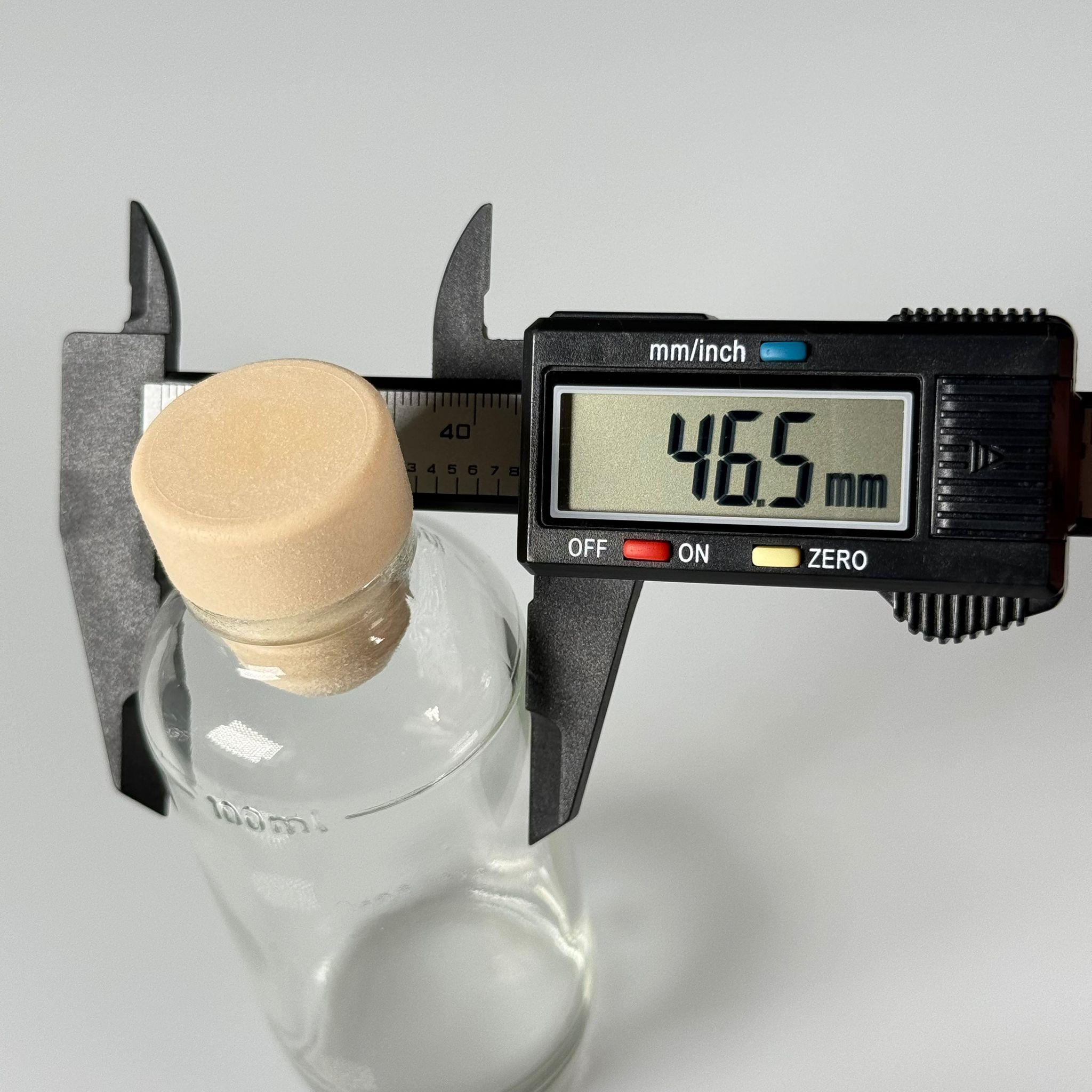 100 CC CAM ŞİŞE + AHŞAP GÖRÜNÜMLÜ SENTETİK MANTAR TIPA - 100 ML TIPALI CAM ŞİŞE