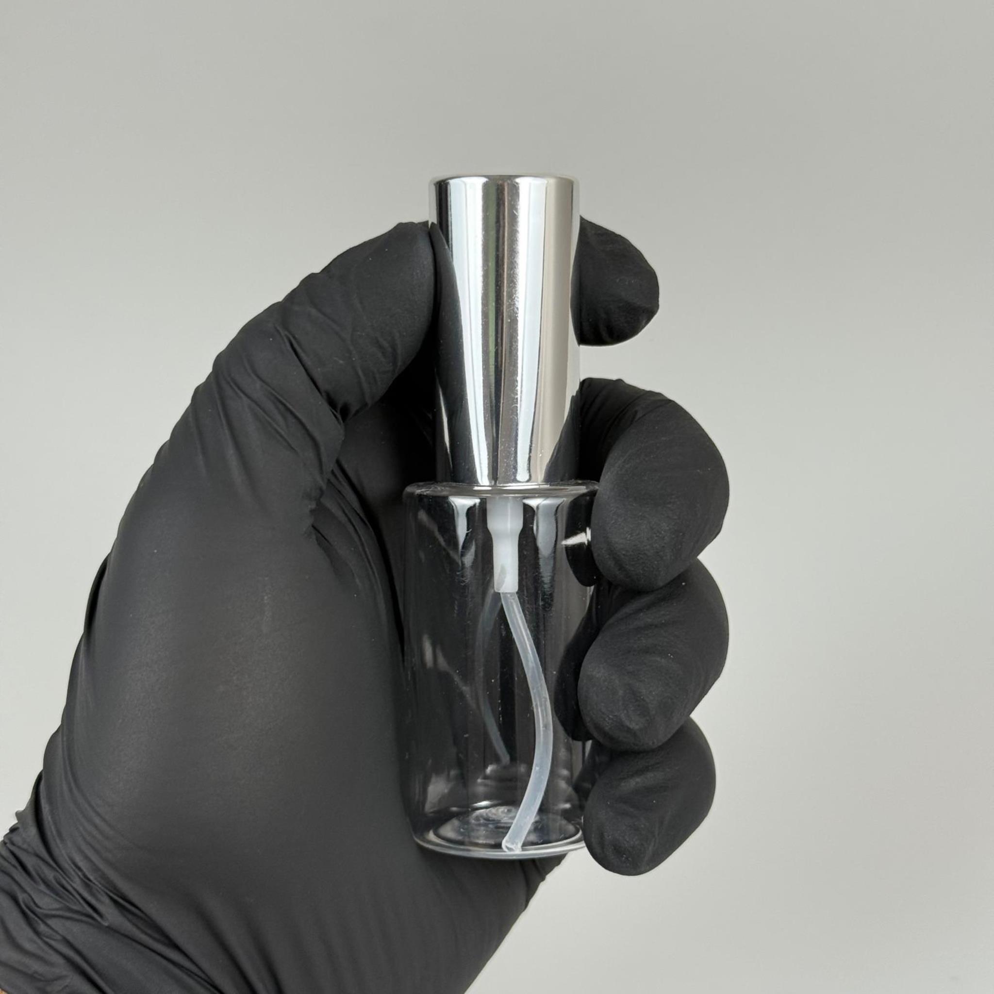 30 ML PET KOLONYA, PARFÜM VB ŞİŞELERİ - METAL ALÜMİNYUM GÜMÜŞ KAPAK + VİDALI SPREY + 30 CC ŞİŞE SET TAKIM