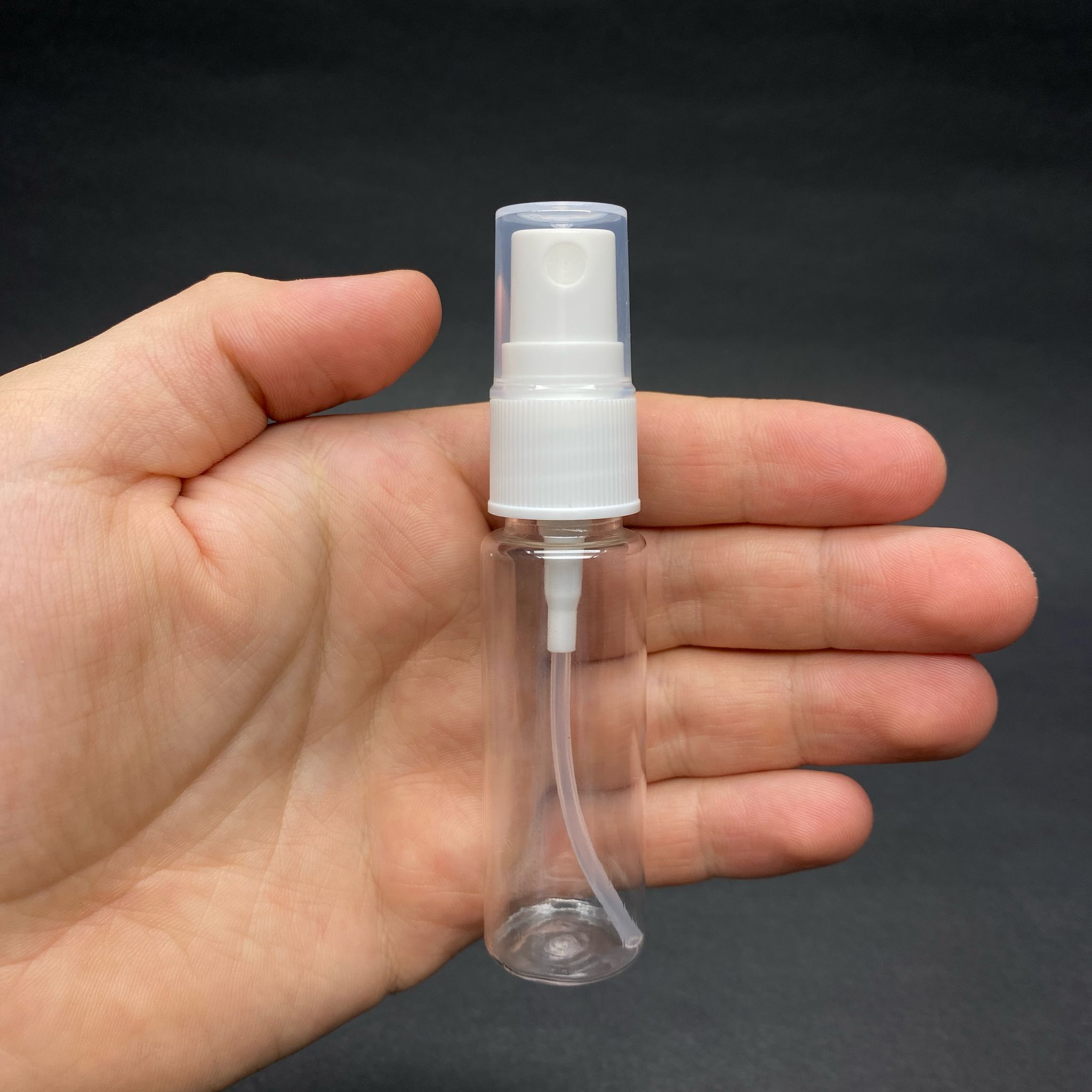 20 CC ŞEFFAF PET ŞİŞE - BEYAZ SPREYLİ TESTER 20 ML PLASTİK ŞİŞE