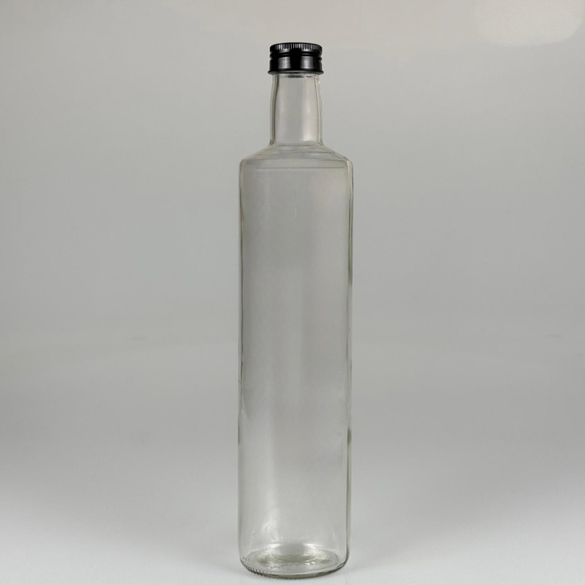 750 CC DORİKA CAM ŞİŞE - SİYAH METAL ALÜMİNYUM KÖPÜK CONTALI KAPAKLI - 750 ML ŞEFFAF DORİKA ŞİŞE