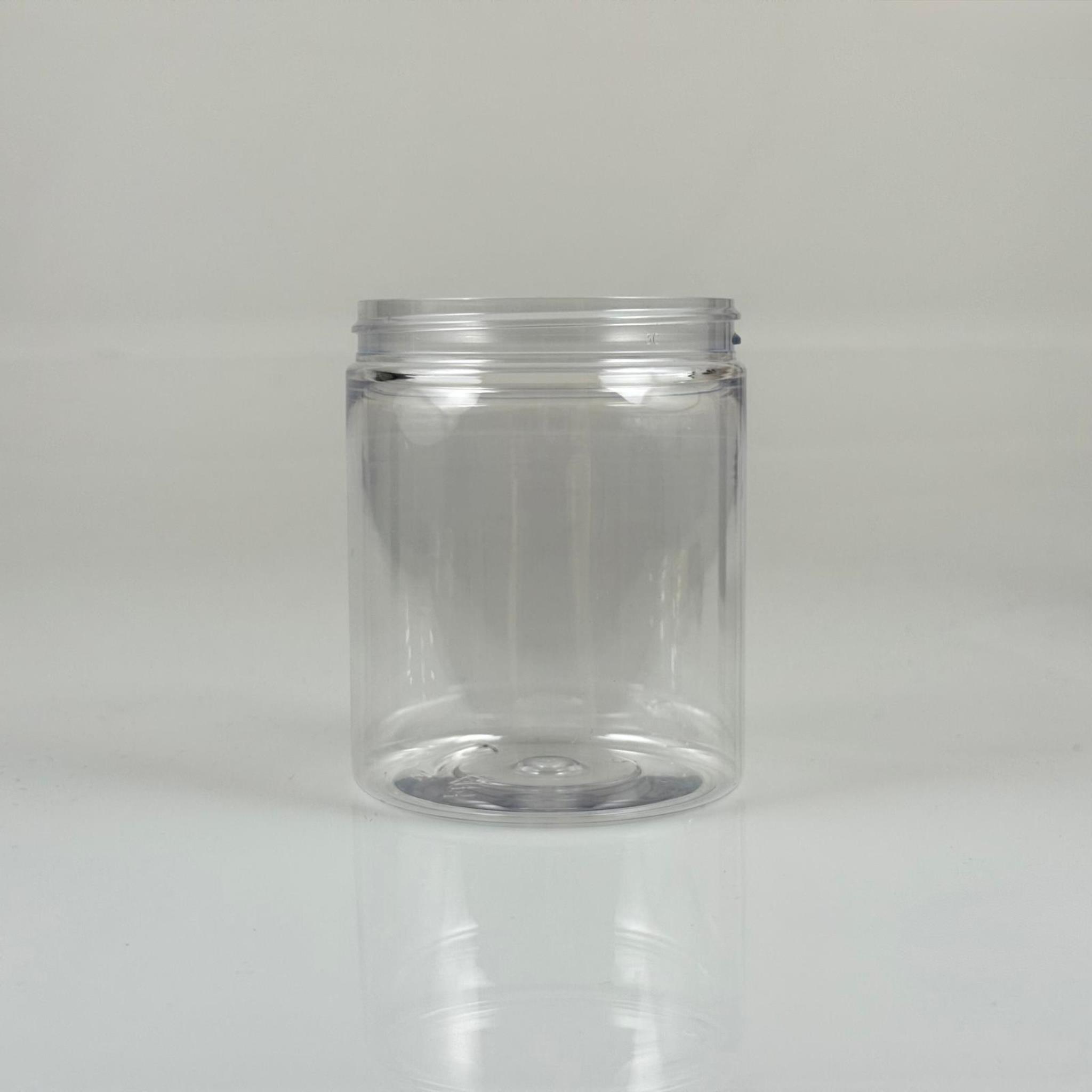 300 CC SERT PLASTİK ŞEFFAF KREM KAVANOZU KAPAKSIZ (70 AĞIZ) - 300 ML PLASTİK KAVANOZ