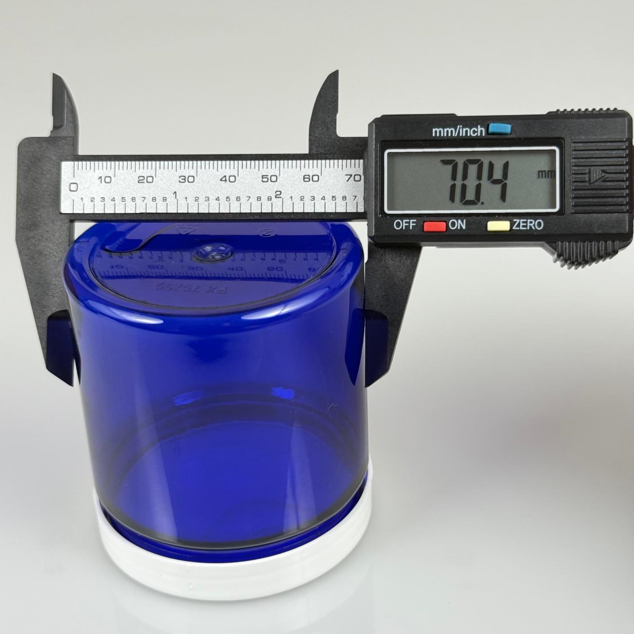 250 ML SERT PET KAVANOZ + BEYAZ PLASTİK KAPAK + İÇ TIPA - 250 CC KALIN MAVİ PLASTİK KAVANOZ BEYAZ PLASTİK KAPAKLI İÇ TIPALI TAKIM - KREM KAVANOZLARI