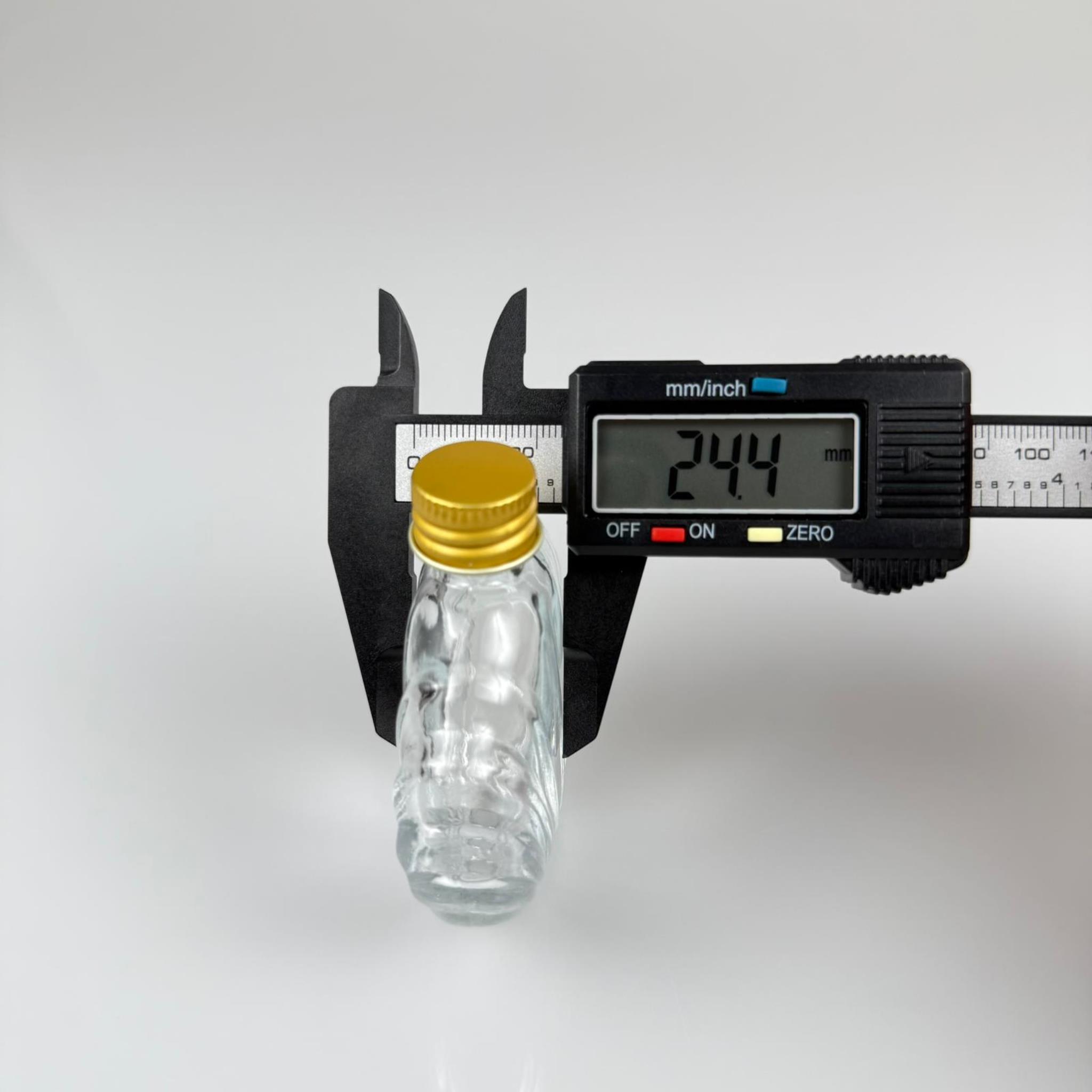 45 CC İSTİRİDYE MODEL CAM ŞİŞE - GOLD METAL KAPAKLI KOLONYA TIPALI - 45 ML PRESTİJLİ ŞİŞE
