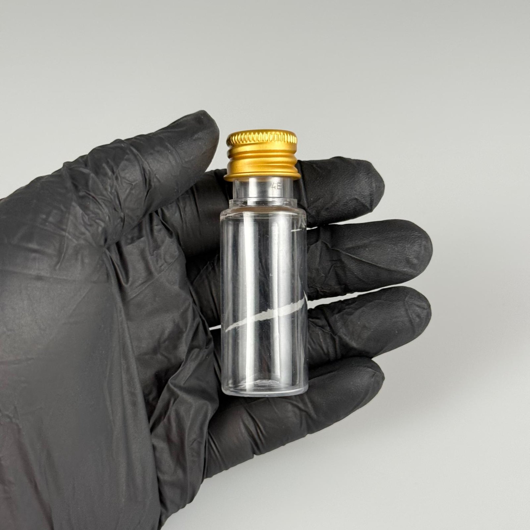 15 CC SİLİNDİR PET ŞİŞE + KÖPÜK CONTALI GOLD ALÜMİNYUM METAL KAPAKLI + DAMLALIKLI KOLONYA TIPALI TAKIML - 15 ML ŞEFFAF PET ŞİŞE