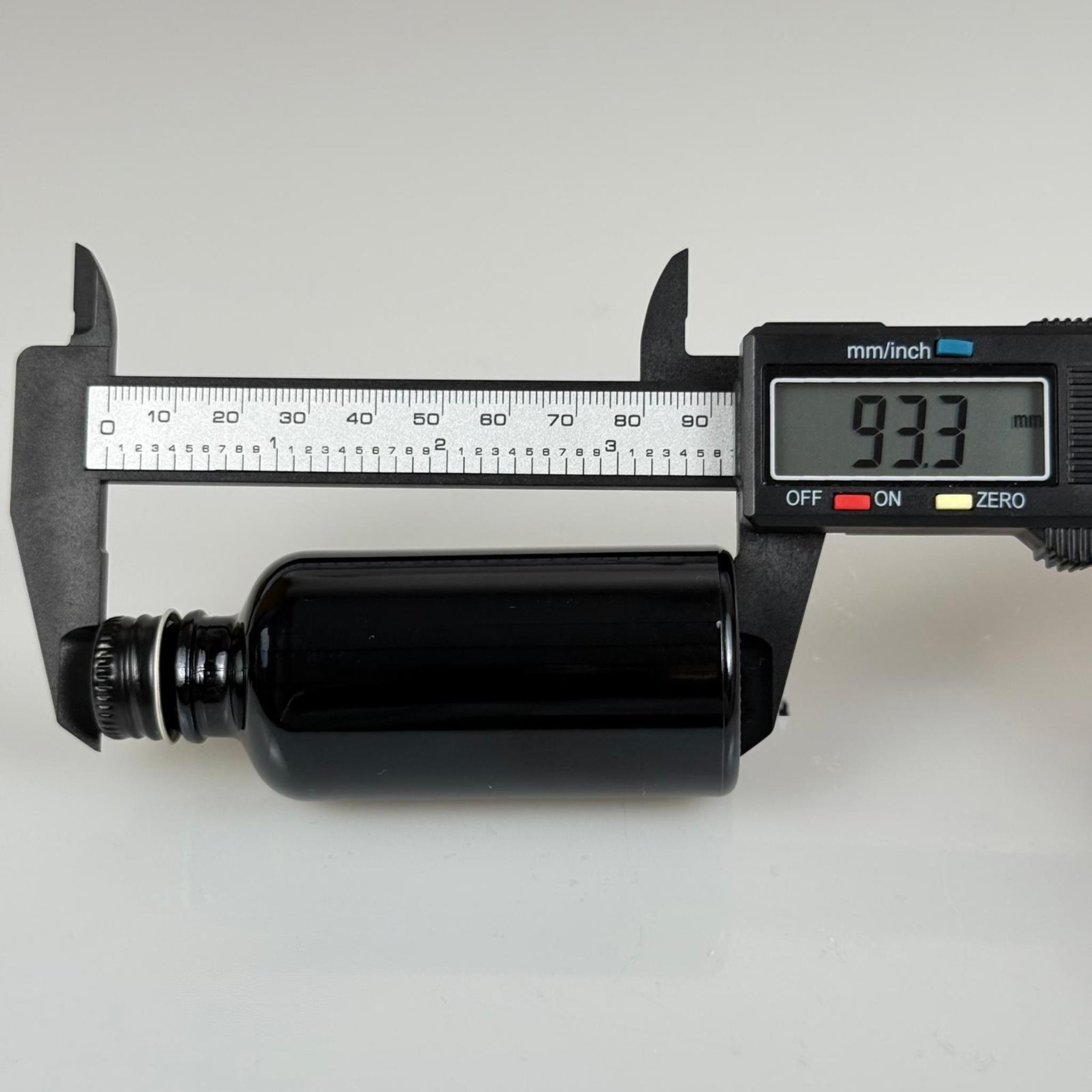 50 CC SİYAH İÇTEN DAMLALIKLI - SİYAH METAL KAPAKLI CAM ŞİŞE - 50 ML KOLONYA TIPALI CAM ŞİŞE