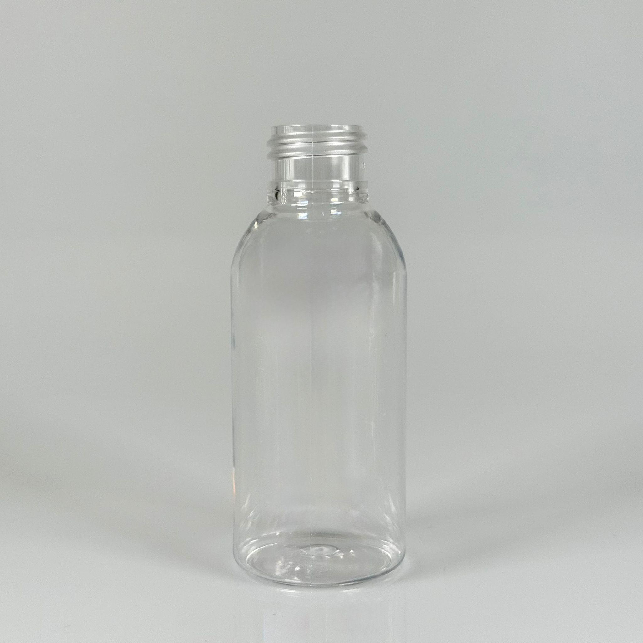 100 CC SİLİNDİR OVAL MODEL ŞEFFAF SERT PET ŞİŞE KAPAKSIZ (24 AĞIZ) - 100 ML KALIN PLASTİK ŞEFFAF ŞİŞE