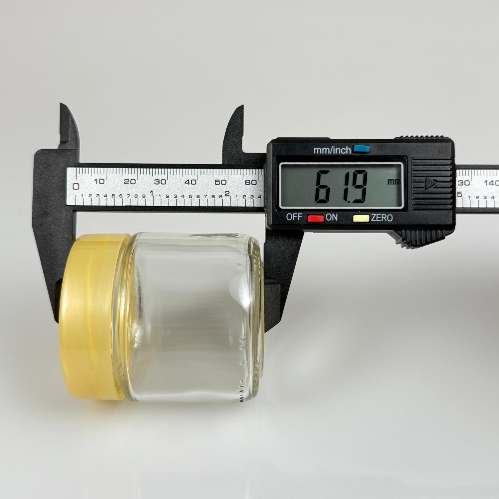 100 CC CAM KAVANOZ + GOLD PLASTİK KAPAK - 100 ML PLASTİK KAPAKLI CAM KAVANOZ (SİLME 106 CC)