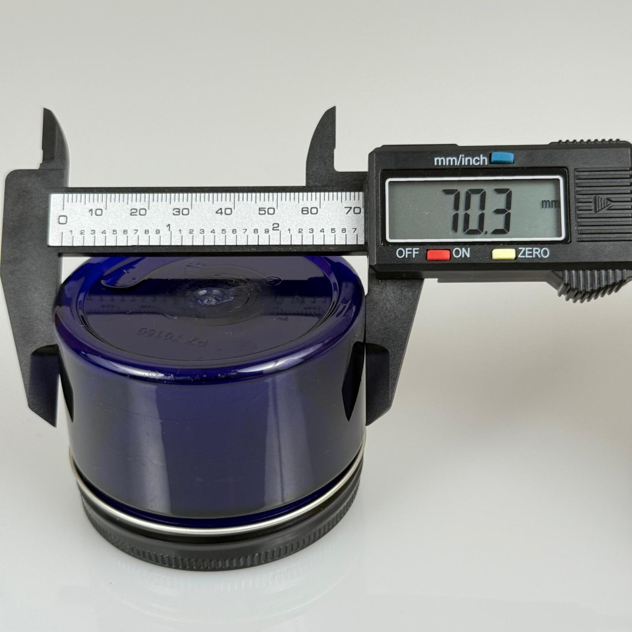 150 ML SERT PET KAVANOZ + SİYAH METAL KAPAK + İÇ TIPA - 150 CC KALIN MAVİ PLASTİK KAVANOZ SİYAH METAL KAPAKLI İÇ TIPALI TAKIM - KREM KAVANOZLARI